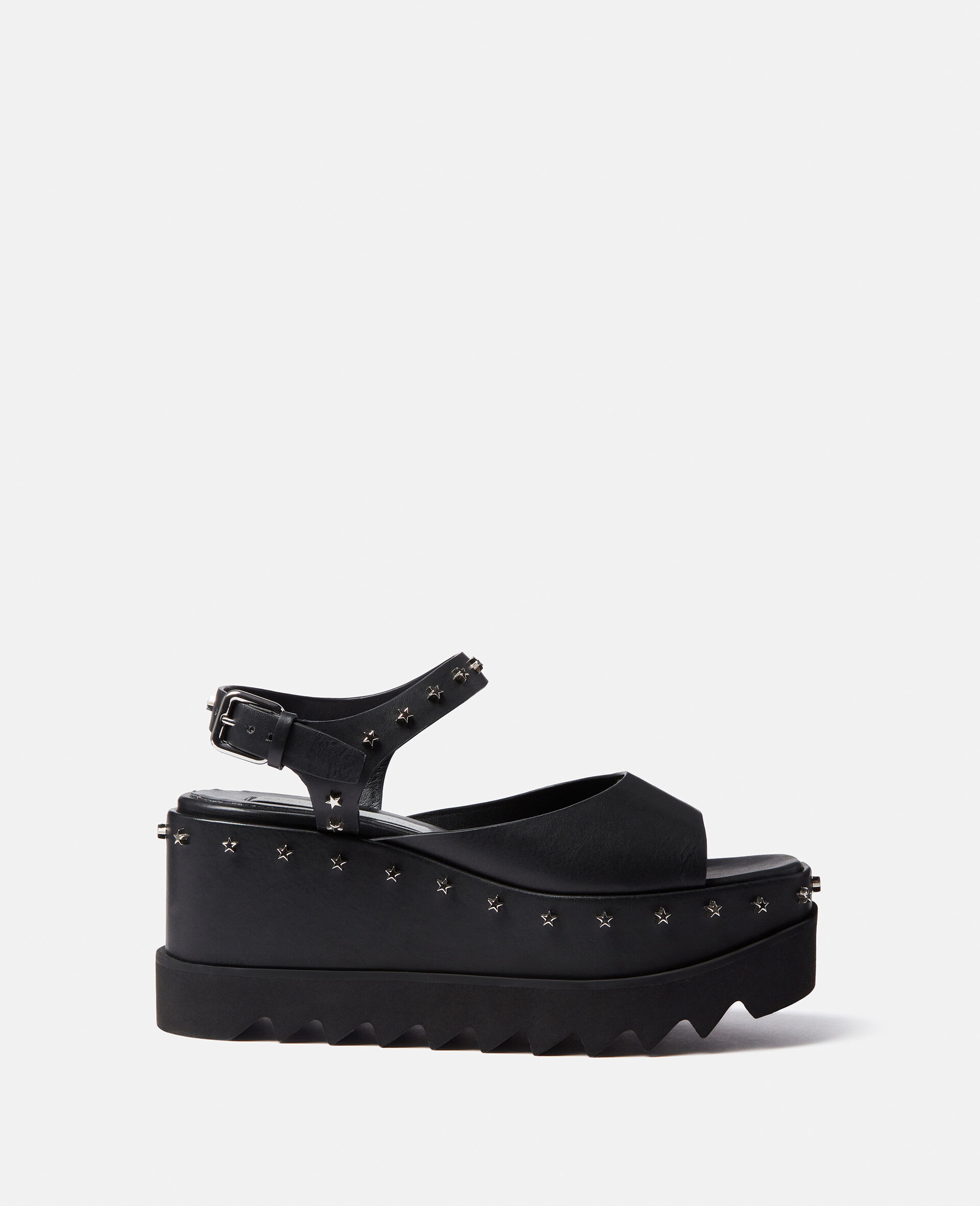 Elyse Star Stud Platform Sandals-Black-large image number 0