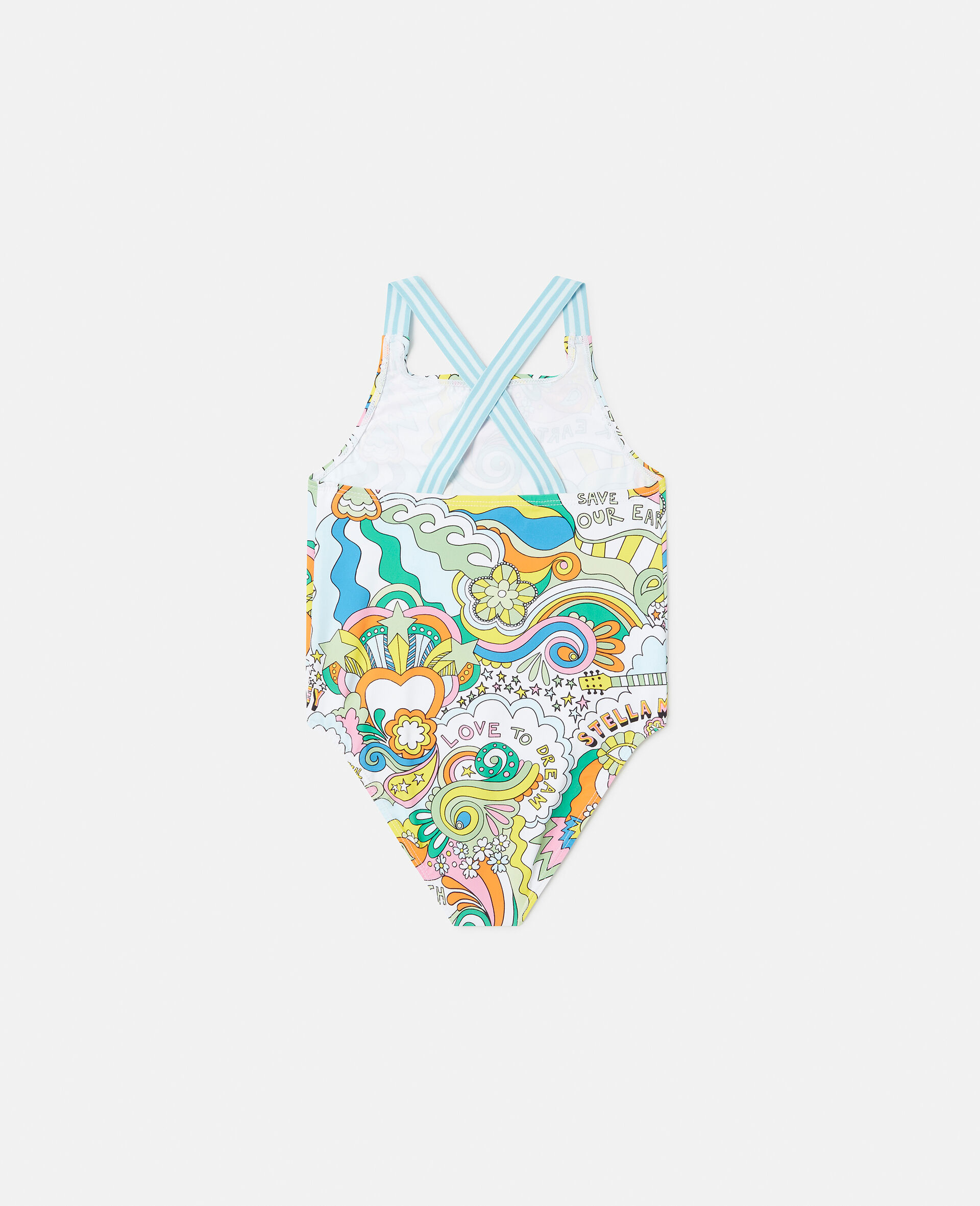 'Love to Dream' Print Swimsuit-White-large image number 2