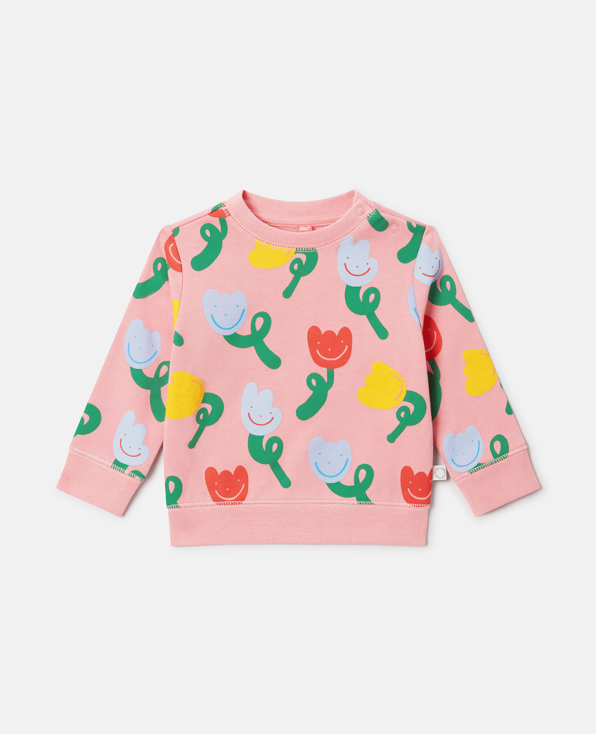 All-Over Floral Sweatshirt-Pink-medium