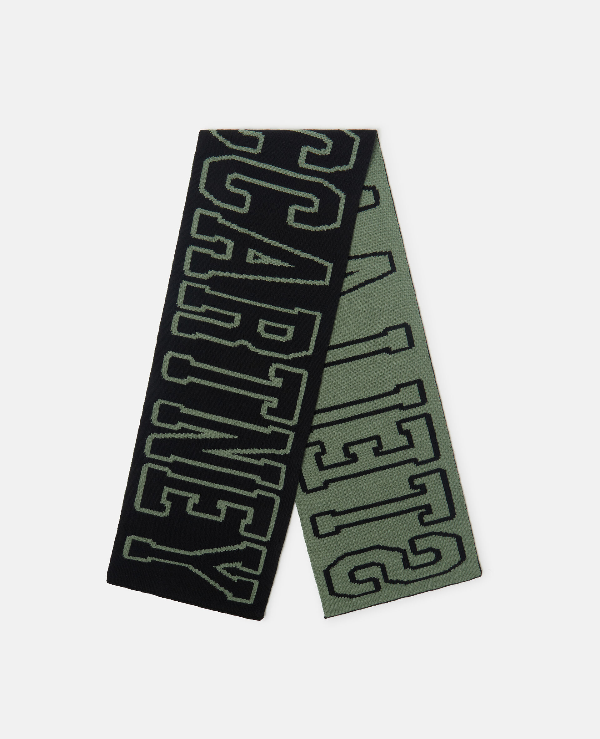 Logo Graphic Scarf-Black-medium
