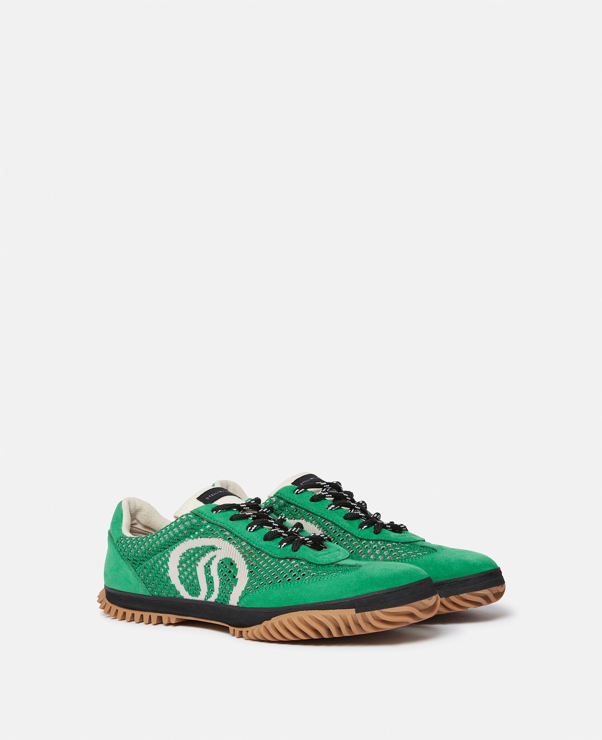 S-Wave Sport Mesh Paneled Sneakers-Black-large image number 1