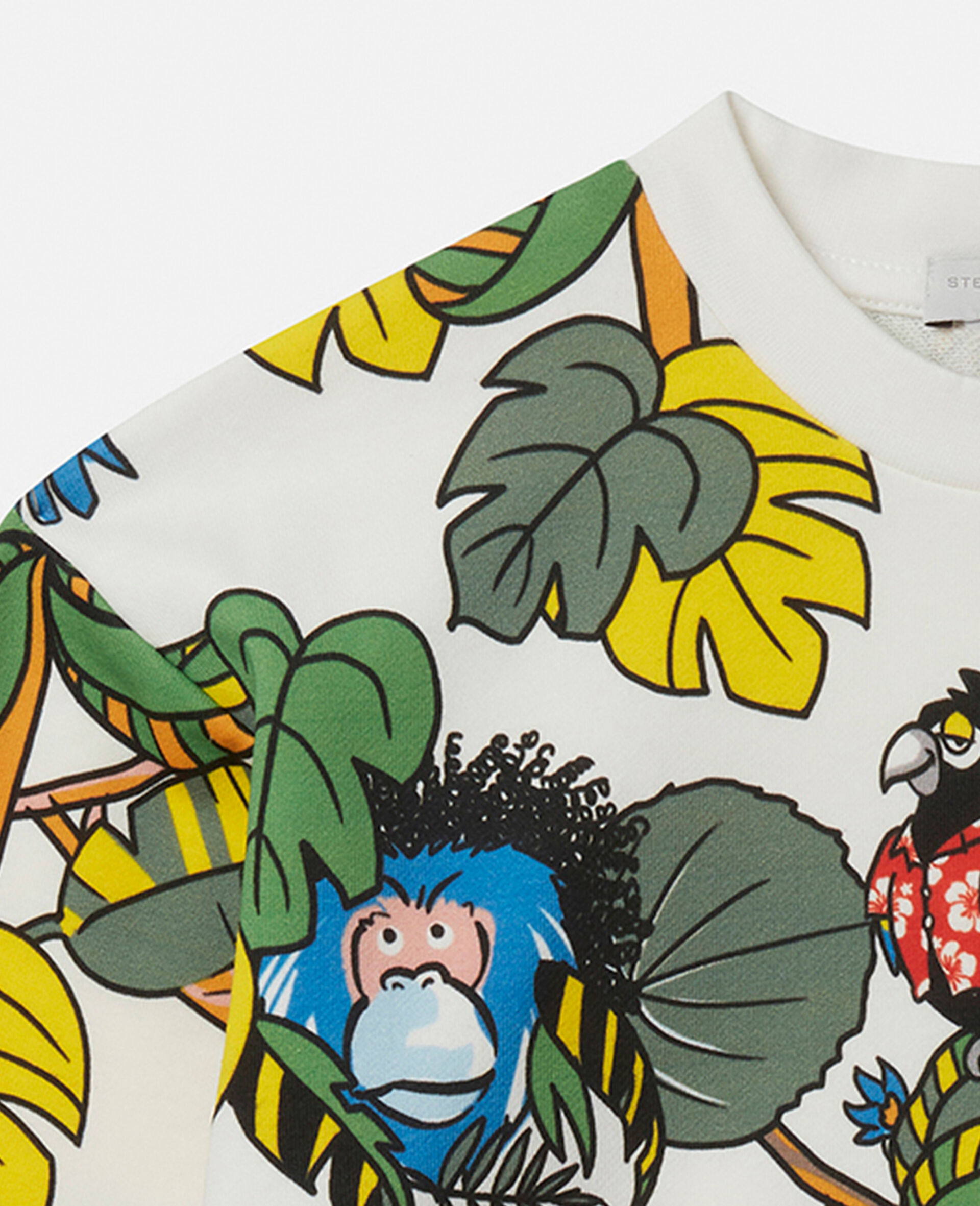 Jungle Print Sweatshirt-White-large image number 1