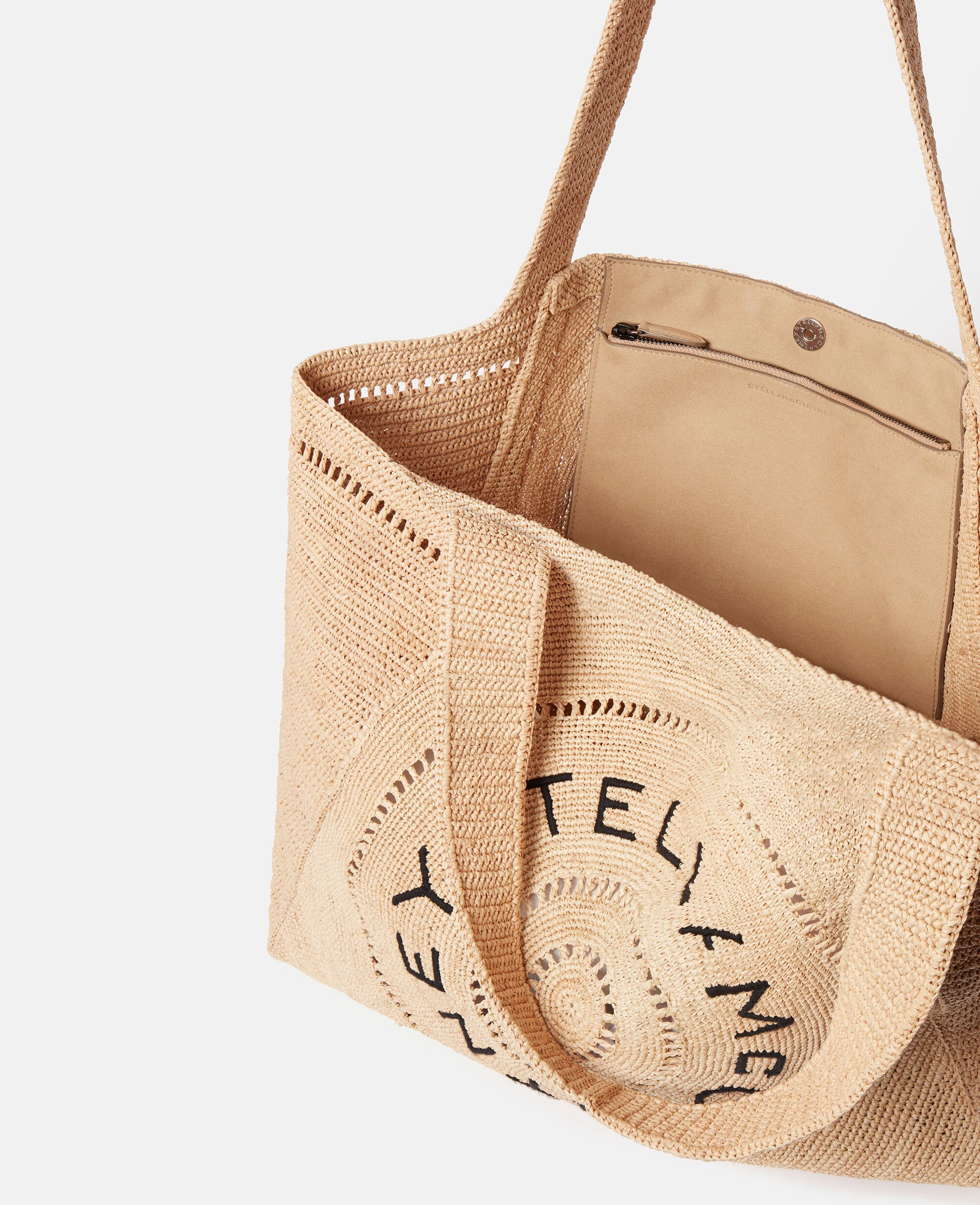 【 美品 】　ステラマッカートニー　ラフィア トートバッグ Women NATURAL ロゴ ラフィア ラージ トートバッグ | Stella