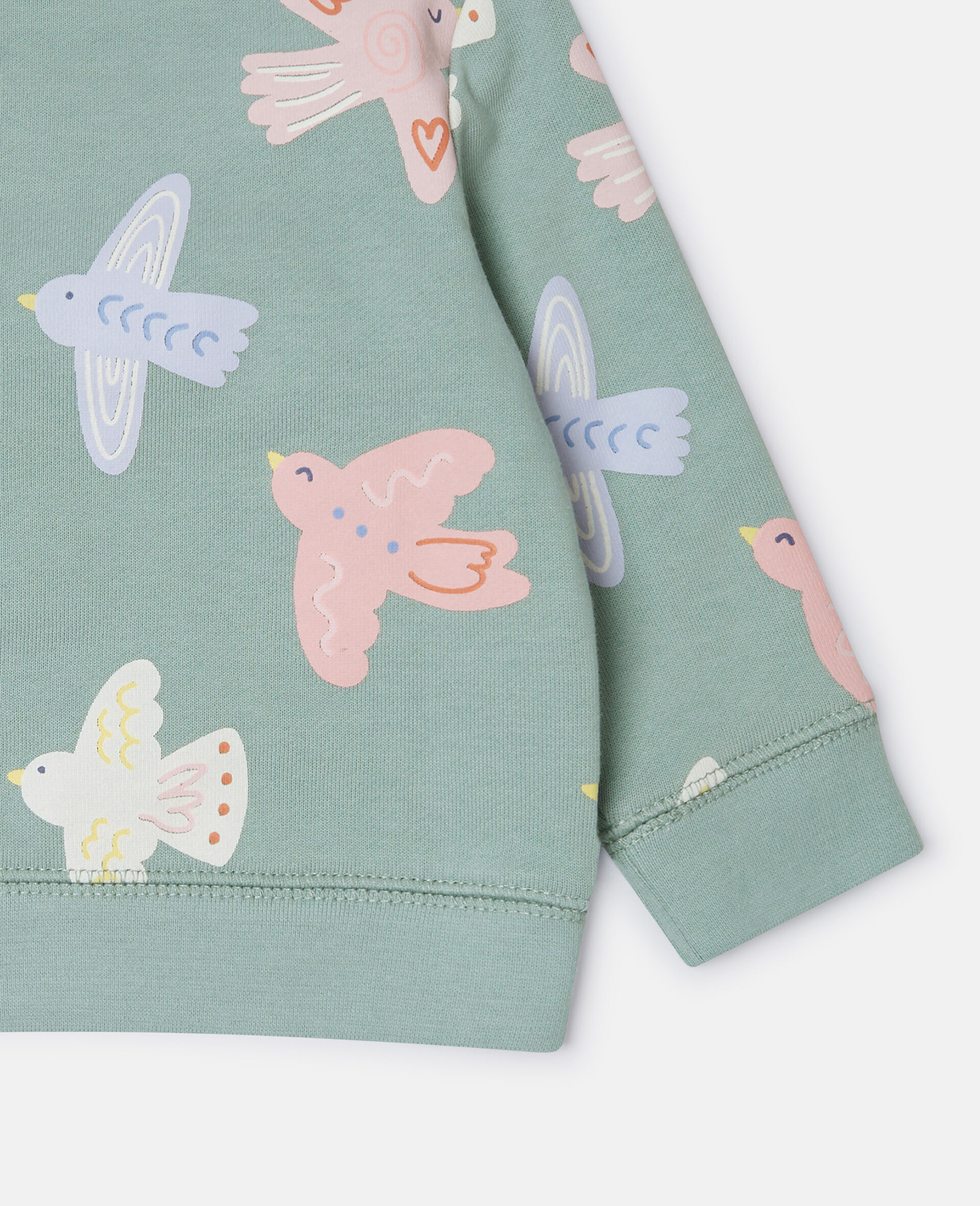 Dove Print Crewneck Sweatshirt-Grey-large image number 3