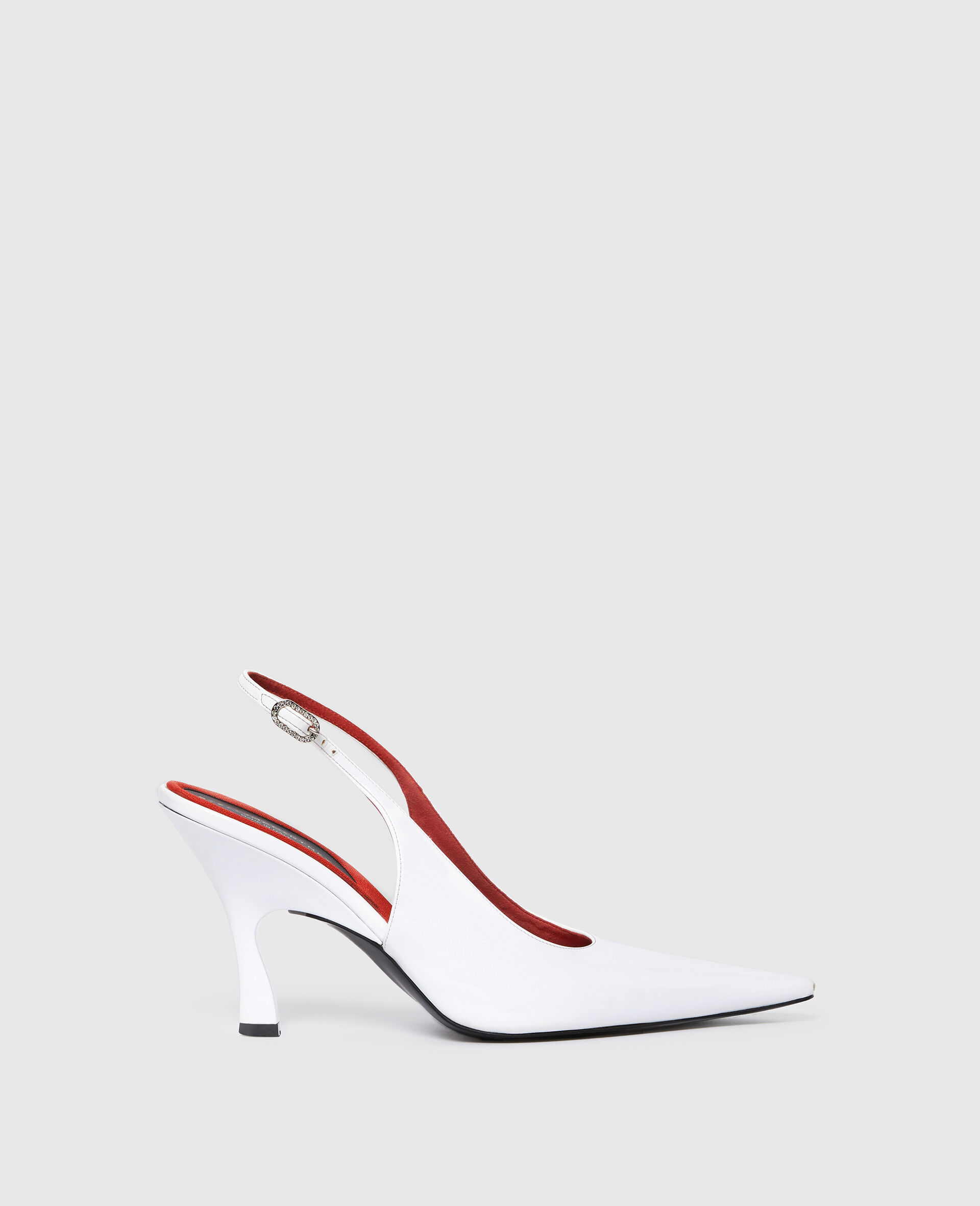Elsa Pointed Toe Slingbacks-White-medium