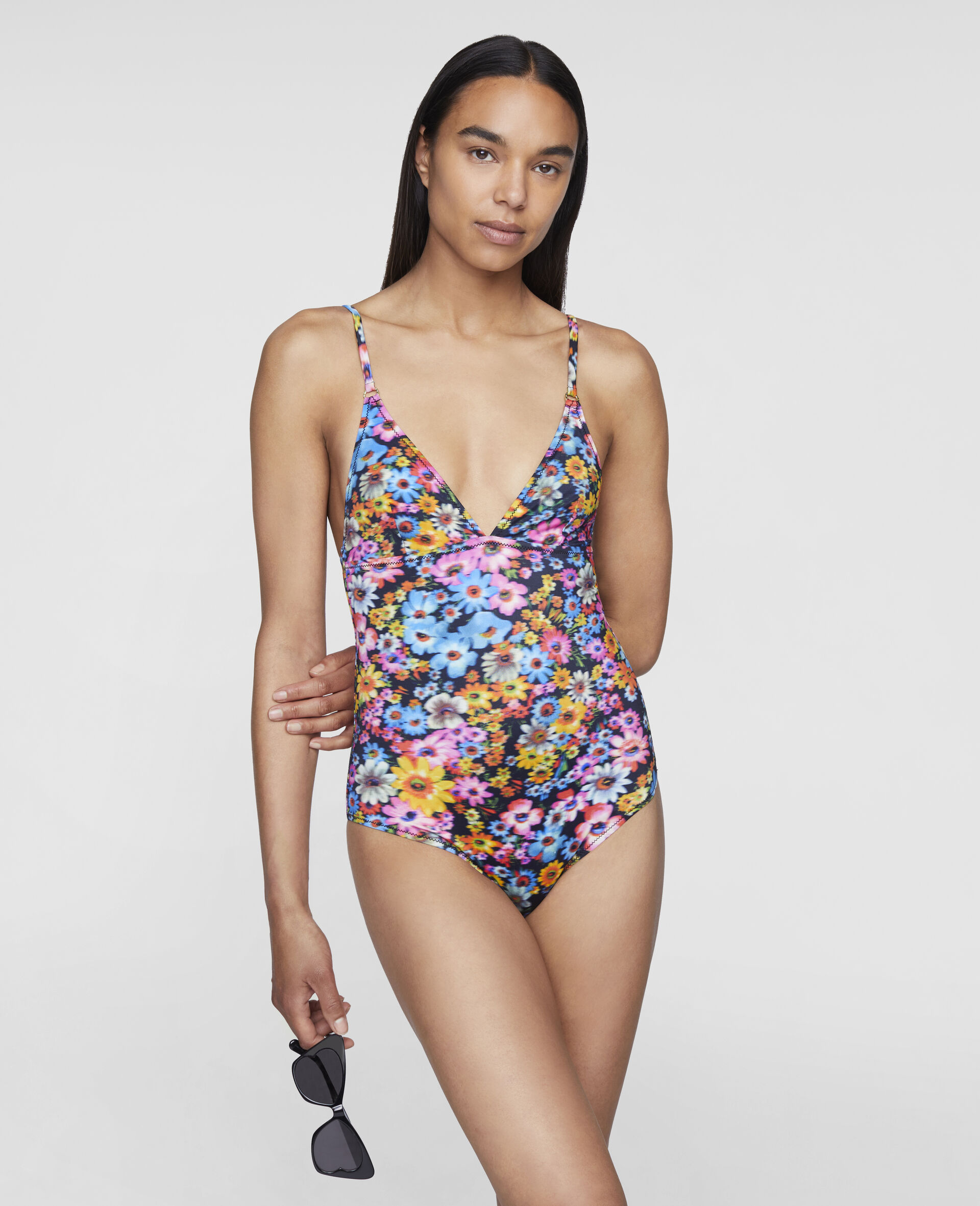 Floral Swimsuit-Multicoloured-large image number 1