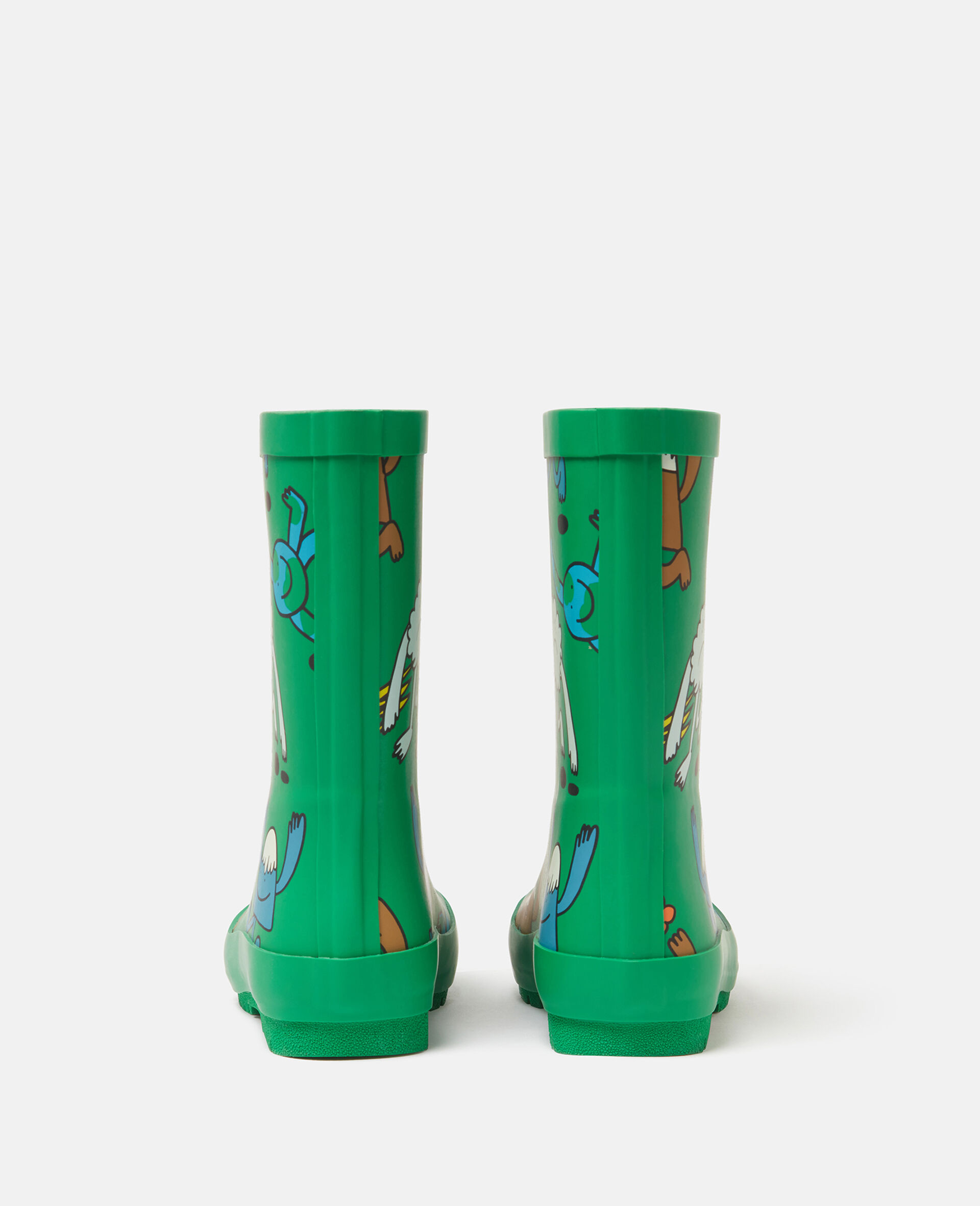 Earth Friends Graphic Wellies-Green-large image number 2