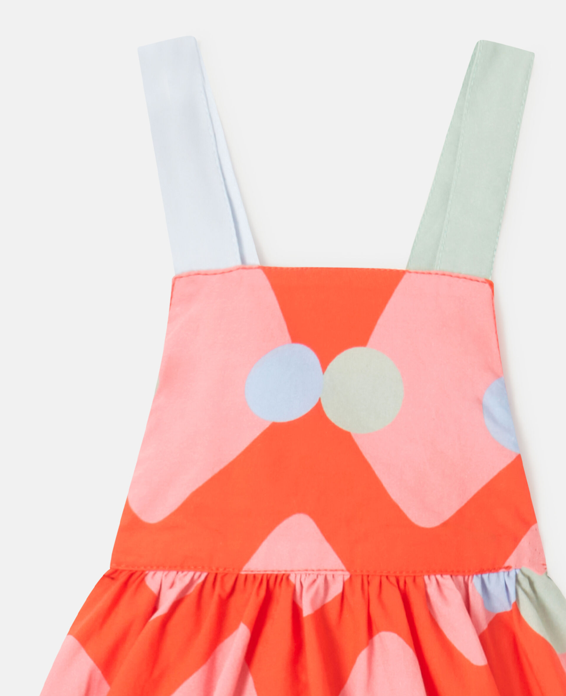 Zig-Zag Print Dress and Bloomer Set-Red-medium