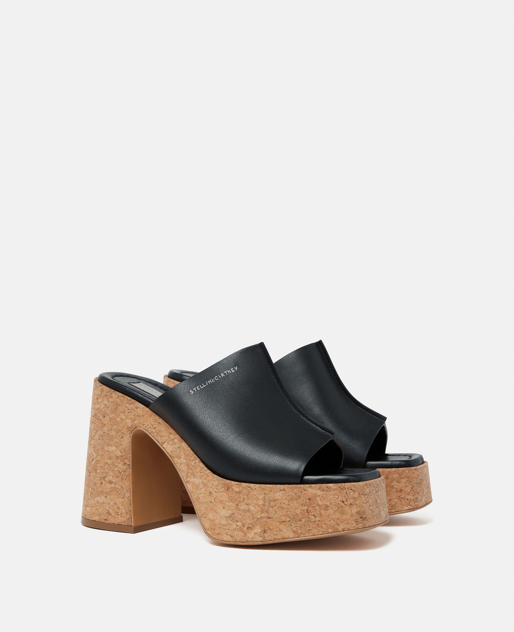Women Black Skyla Platform Mule Sandals | Stella McCartney US