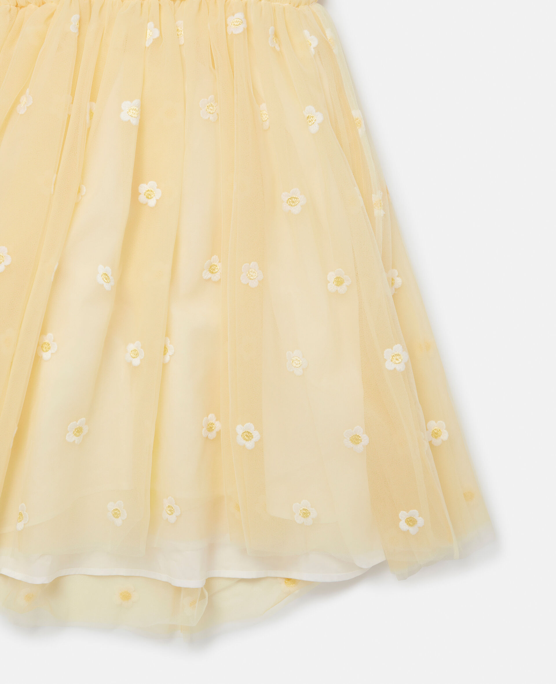 Robe en tulle avec broderie de marguerites-Jaune-large image number 3