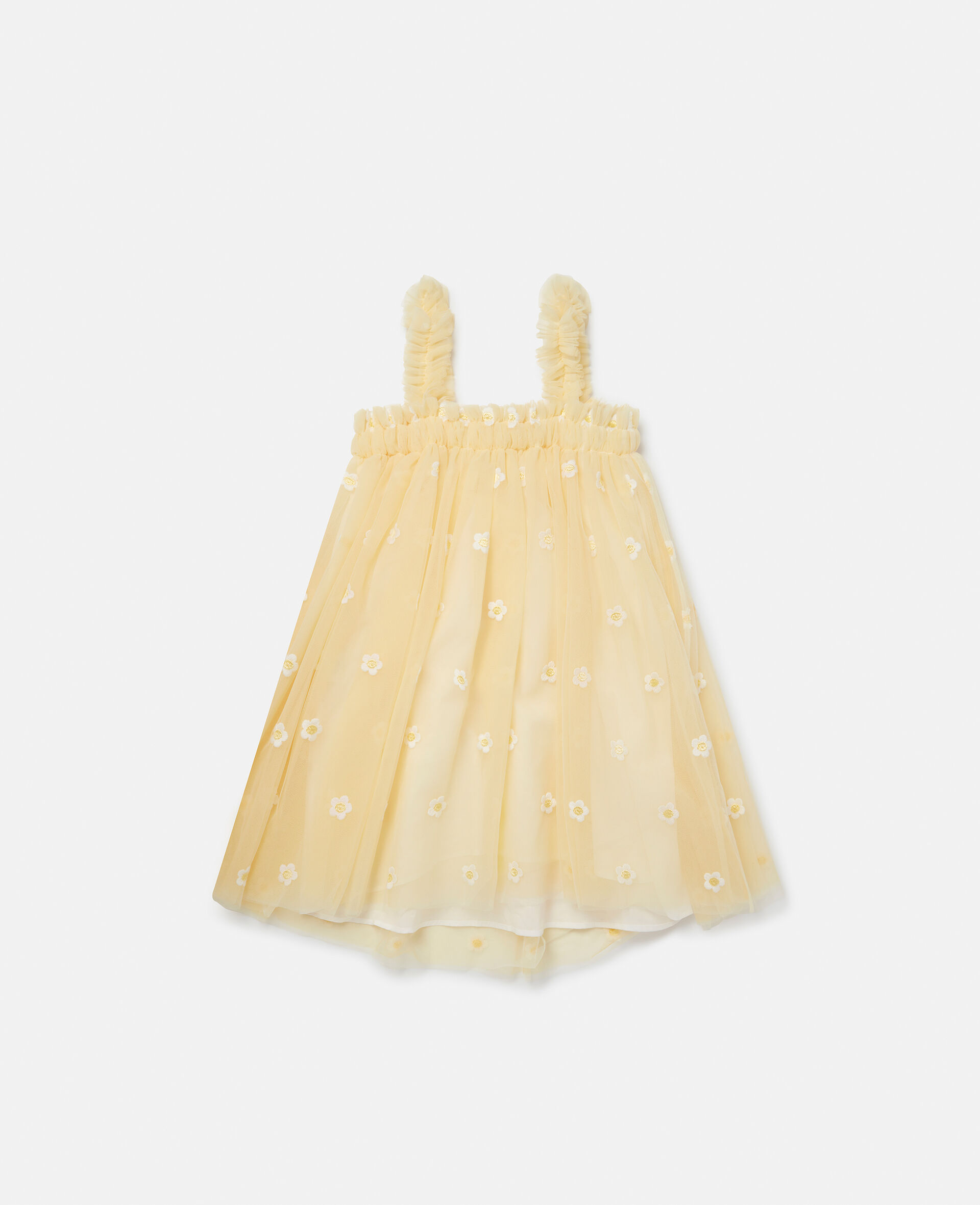 Daisy Embroidery Tulle Dress-Yellow-large Daisy Embroidery Tulle Dress-Yellow-large image number 2