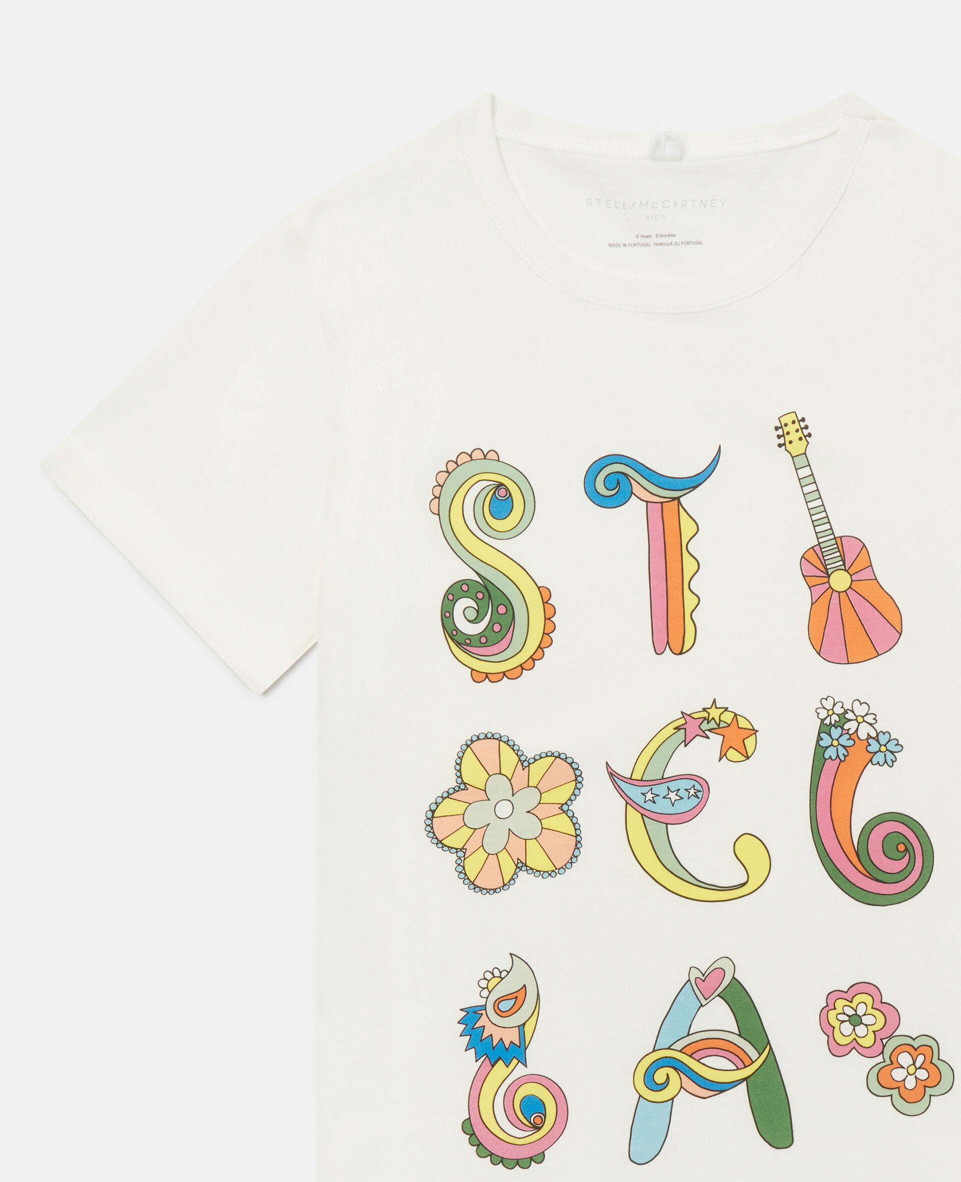 'Love to Dream' Stella Lettered Print T-Shirt-White-large image number 1