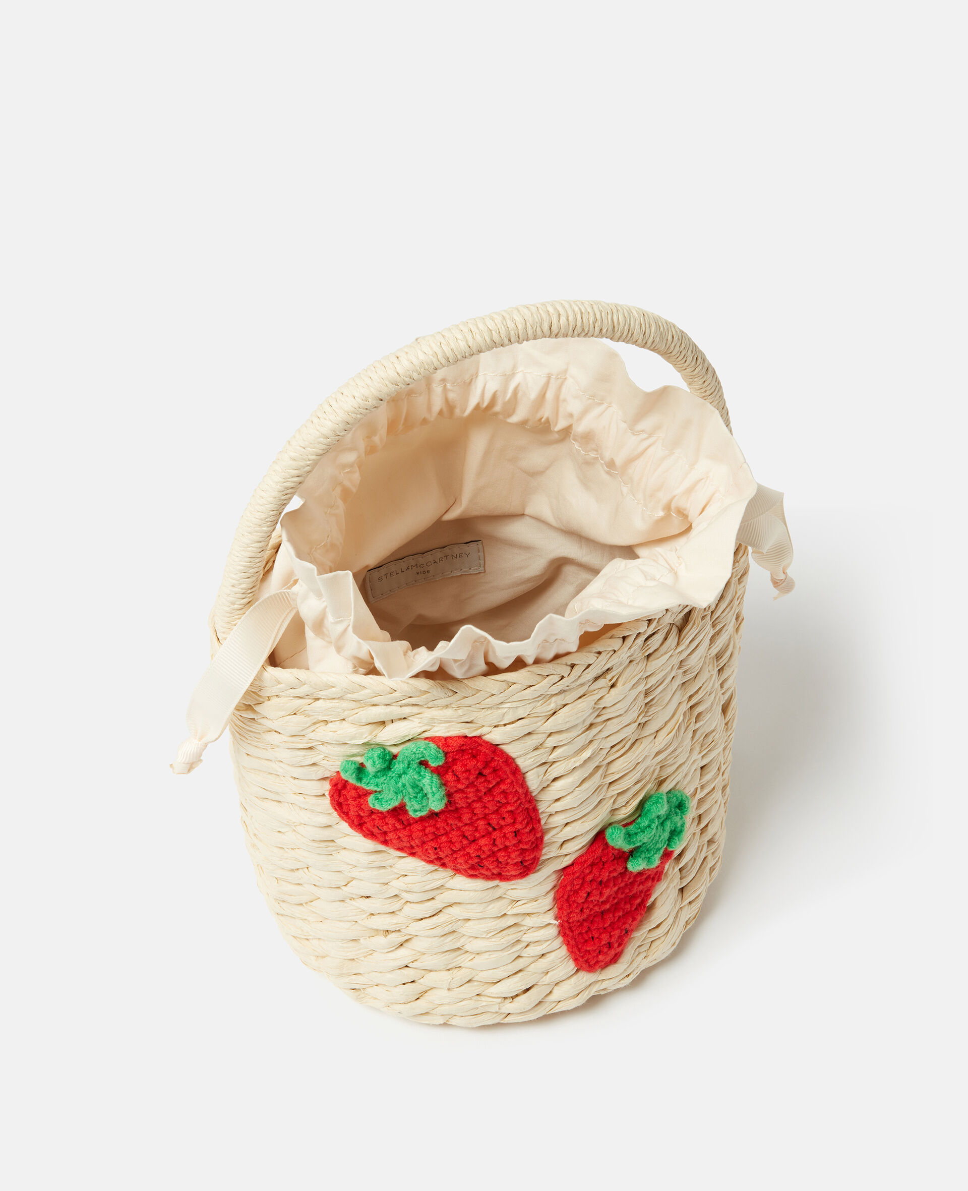 Strawberry Embroidered Straw Tote Bag-Beige-large Strawberry Embroidered Straw Tote Bag-Beige-large image number 3