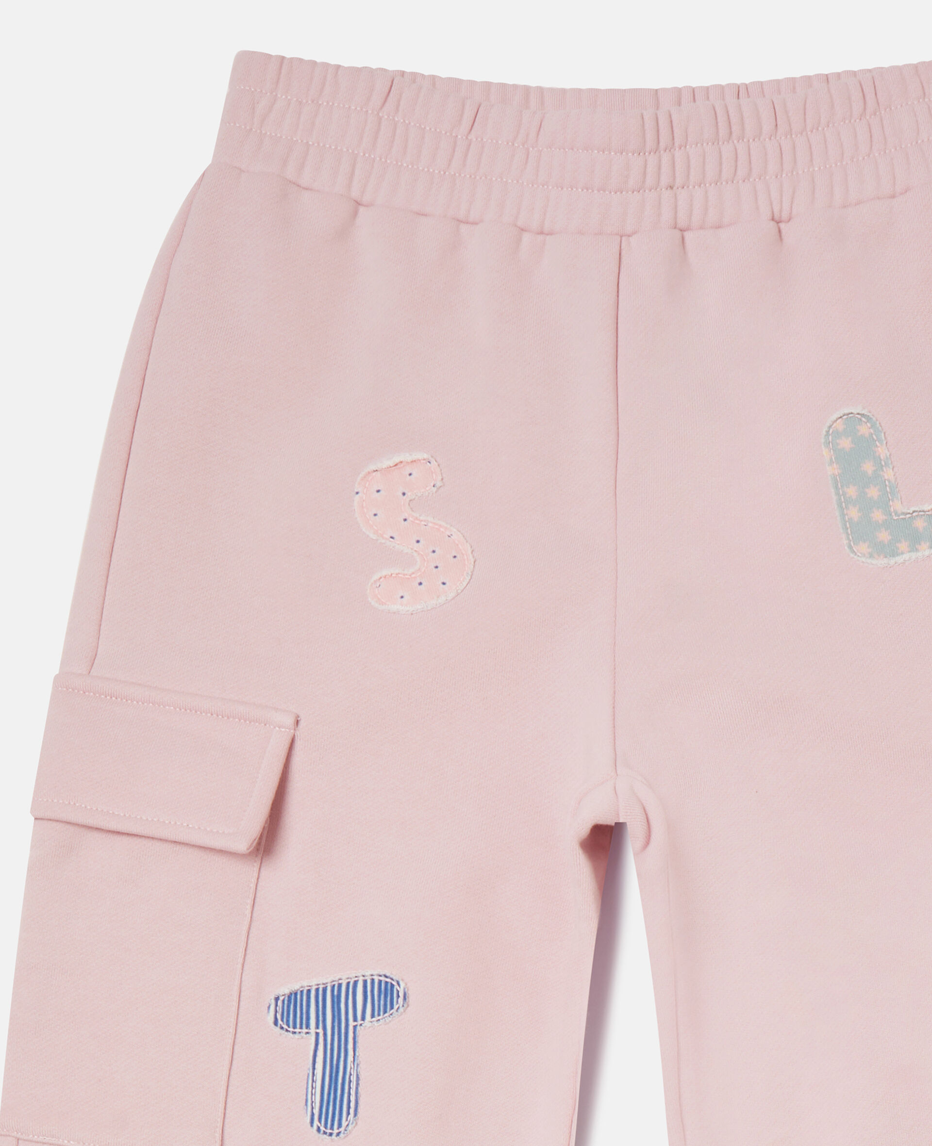 Logo Embroidered Drawstring Sweatpants-Purple-medium