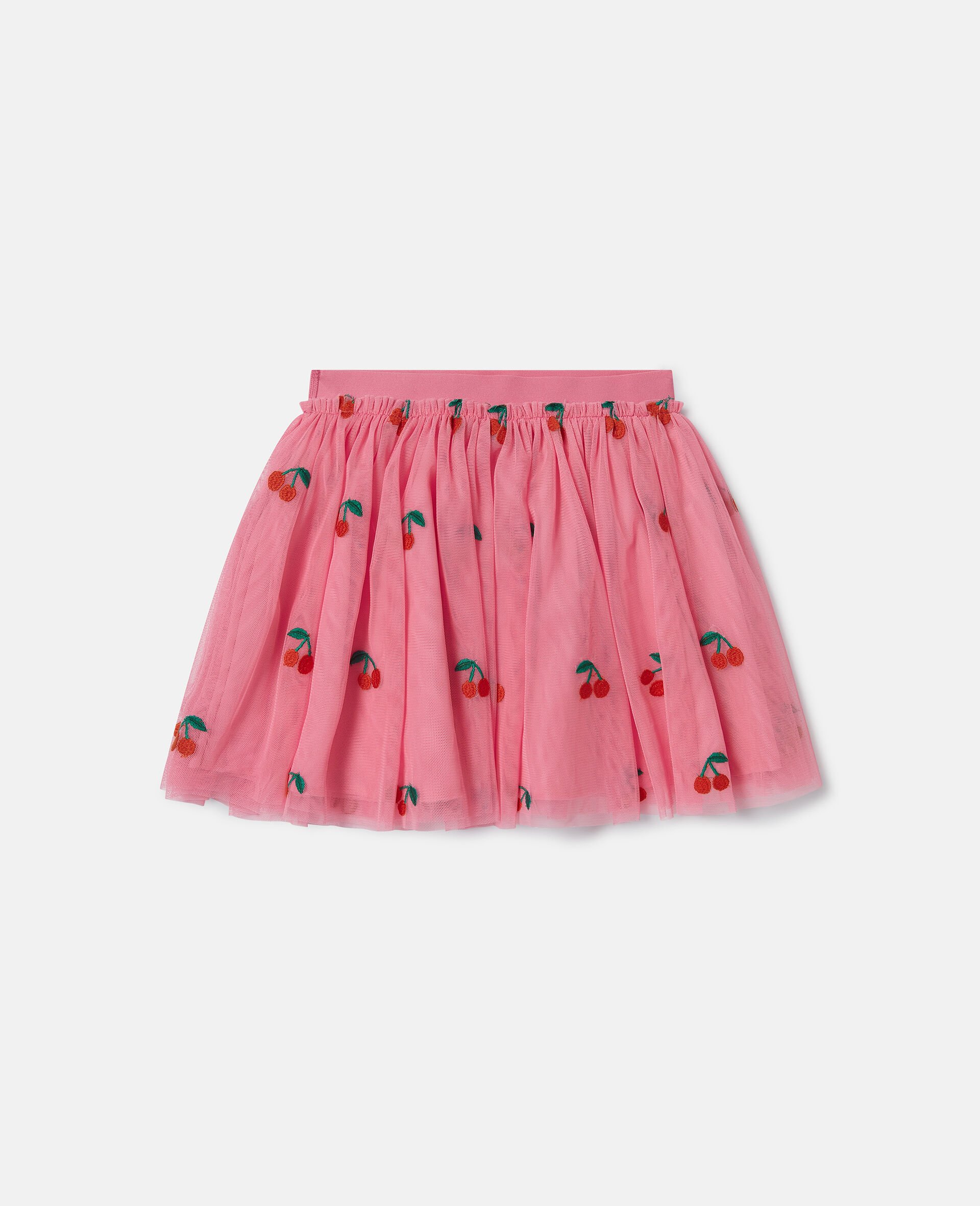 Cherry Embroidered Tulle Skirt-Pink-large image number 2