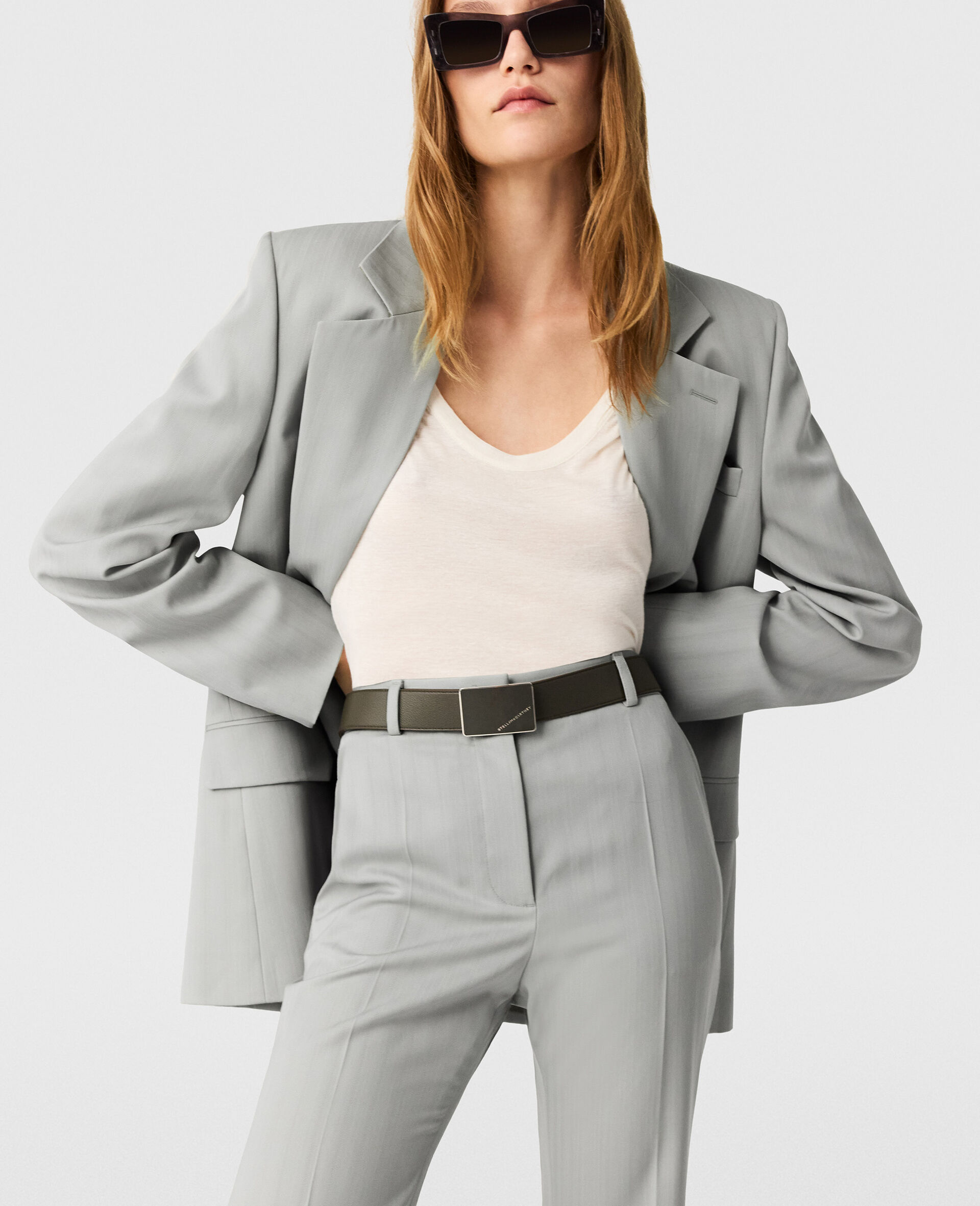 Mid-Rise  Botcut Trousers-Brown-large image number 4