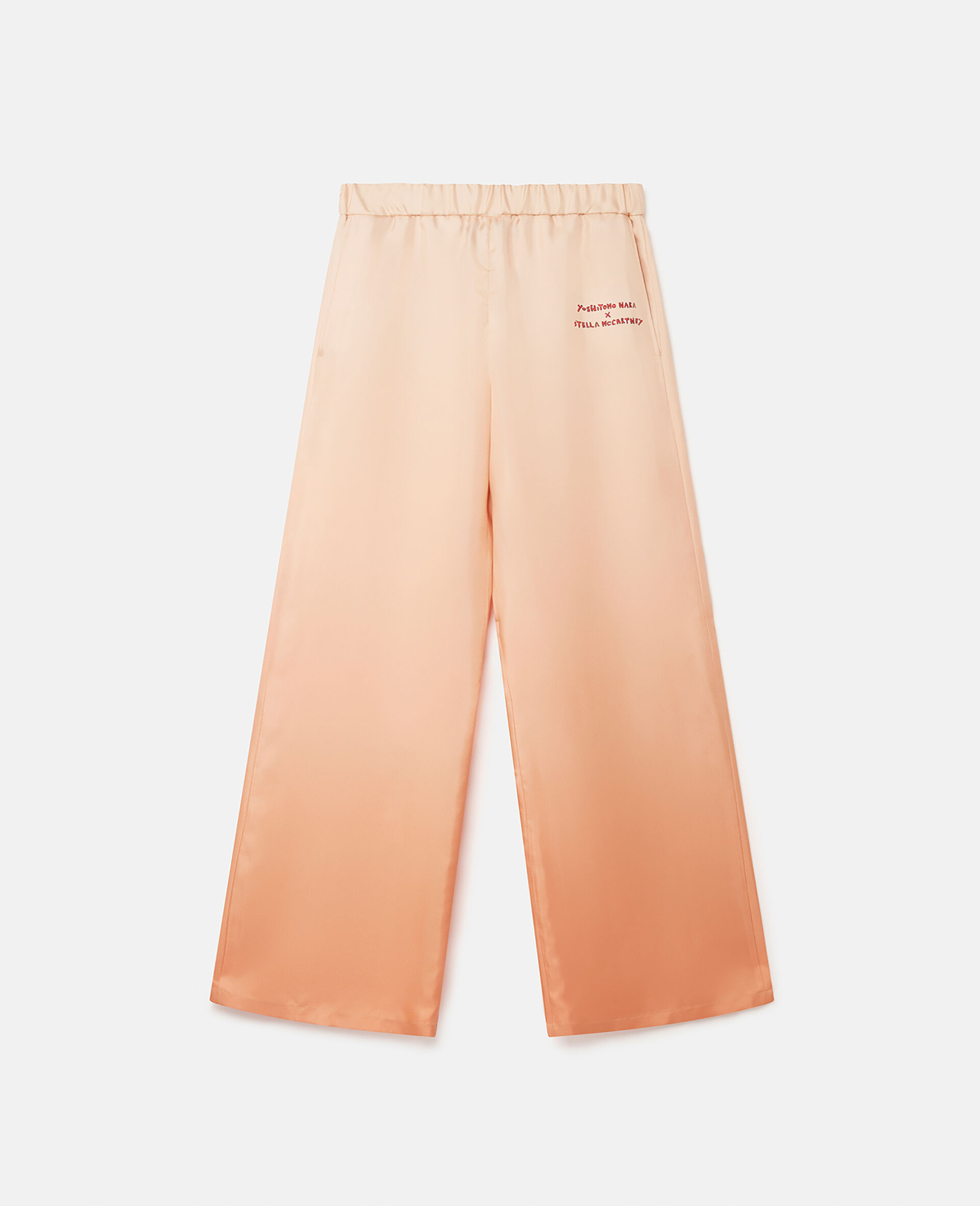 ロゴプリント シルクツイルパンツ-ピンク-large image number 0