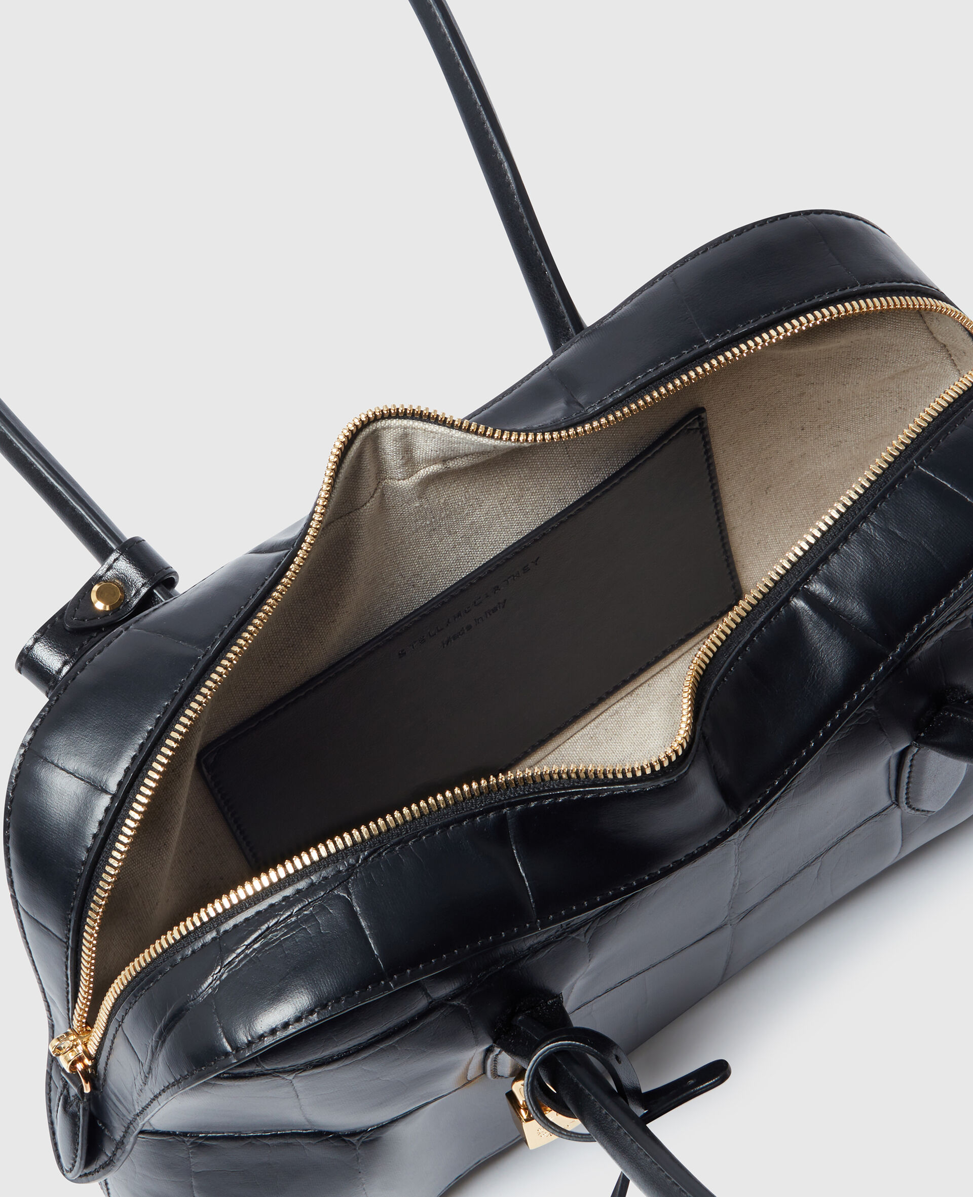 Sac porte epaule embosse crocodile Ryder-Noir-large image number 5