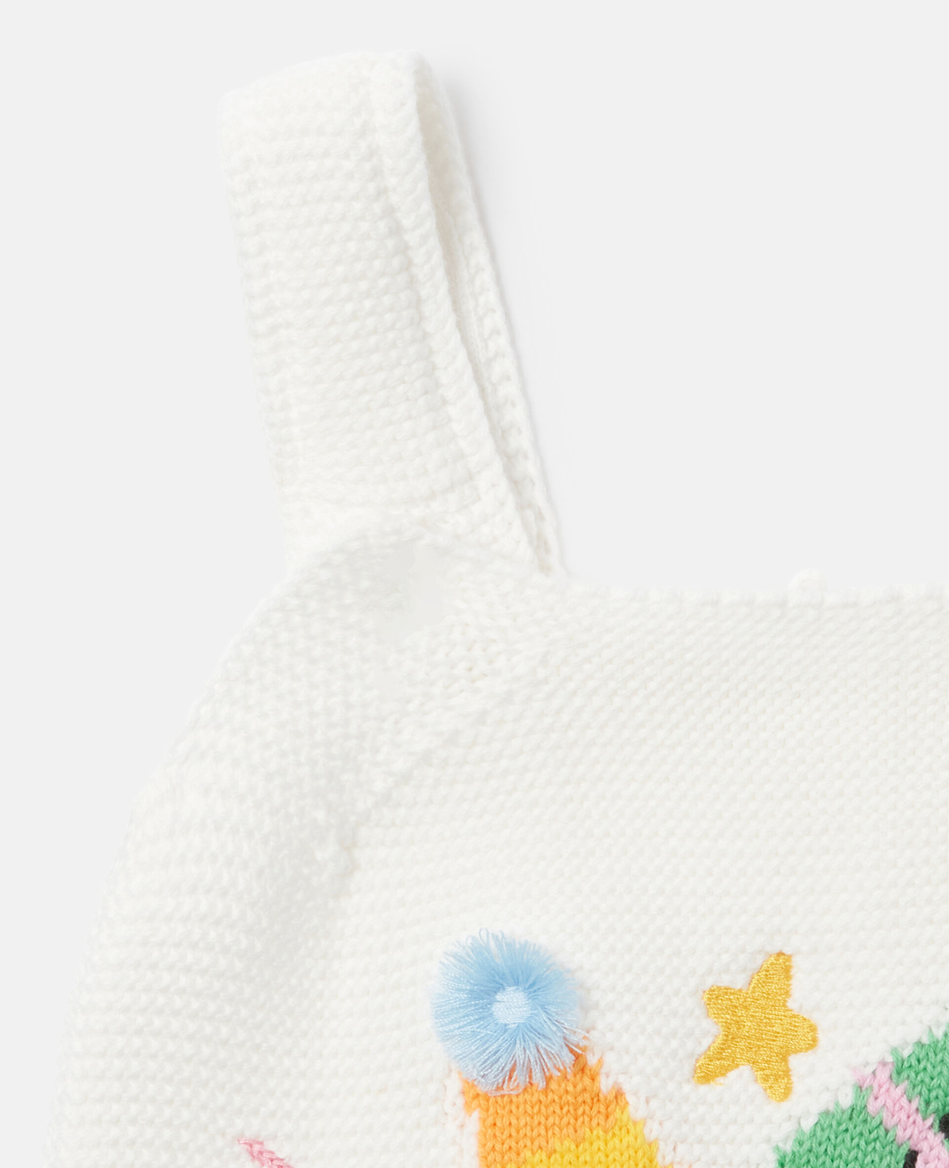 Party Hat Print Sleeveless Romper-White-medium