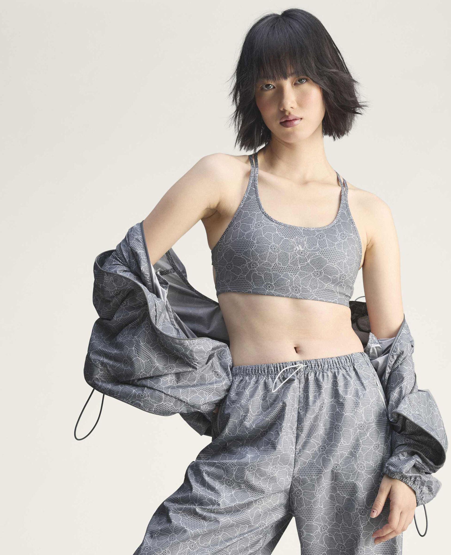 TruePace Mini Cropped Top-Grey-medium