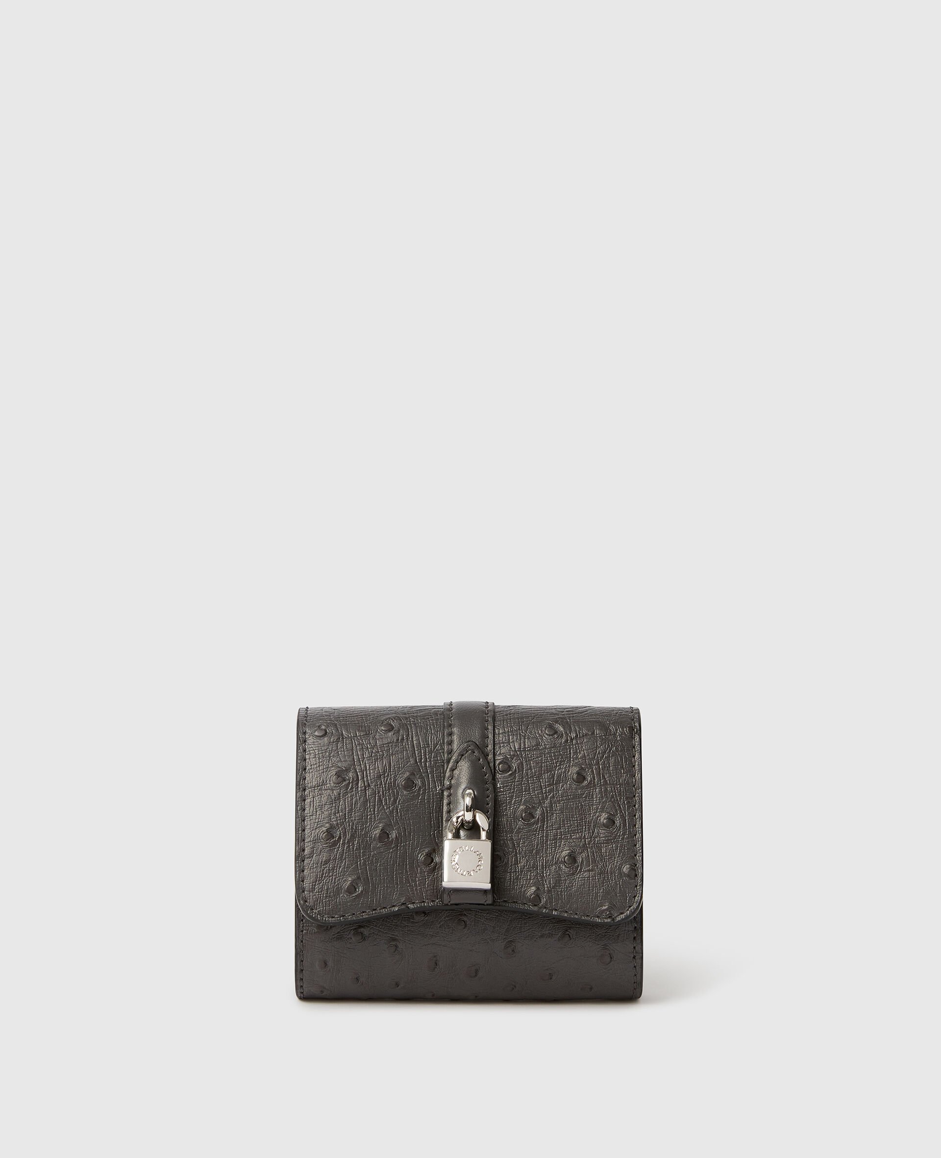 Ryder Zweifachfaltbrieftasche in Straußenoptik-Grau-medium