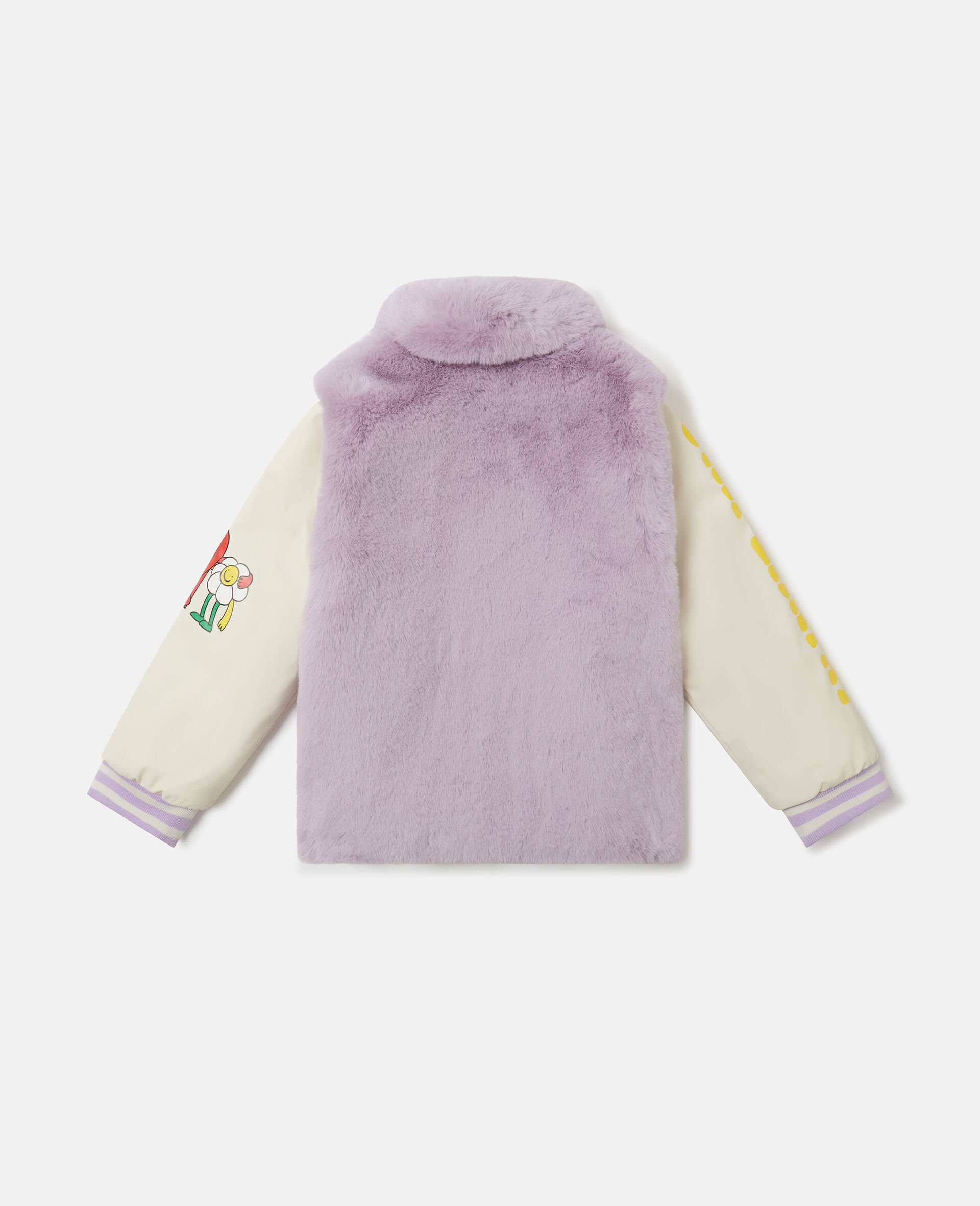 Earth Friends图形泰迪绒夹克-Purple-large image number 2