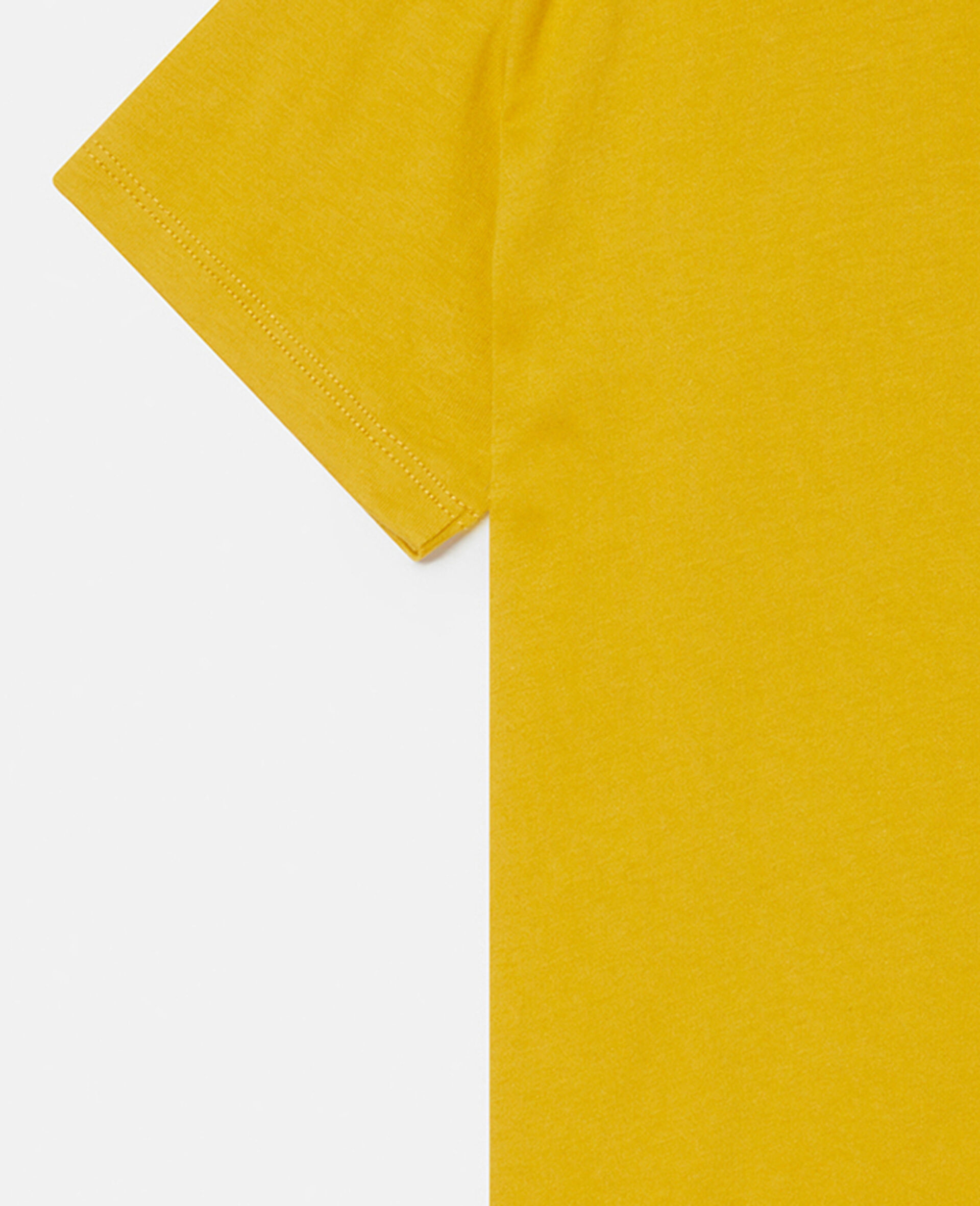 Mushroom Print Jersey T‑shirt-Yellow-large image number 2