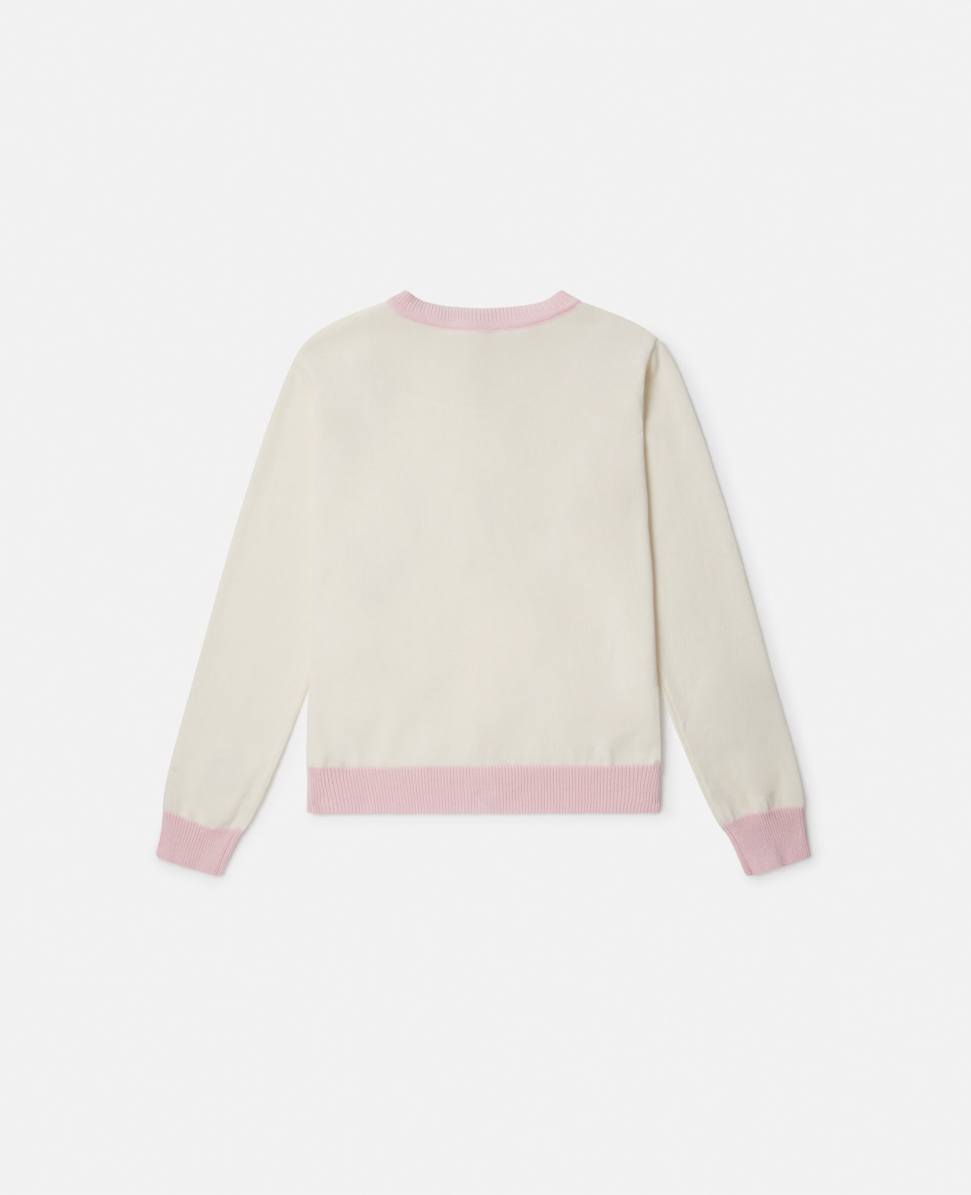 Toadstool Knitted Crewneck Cardigan-White-large image number 2