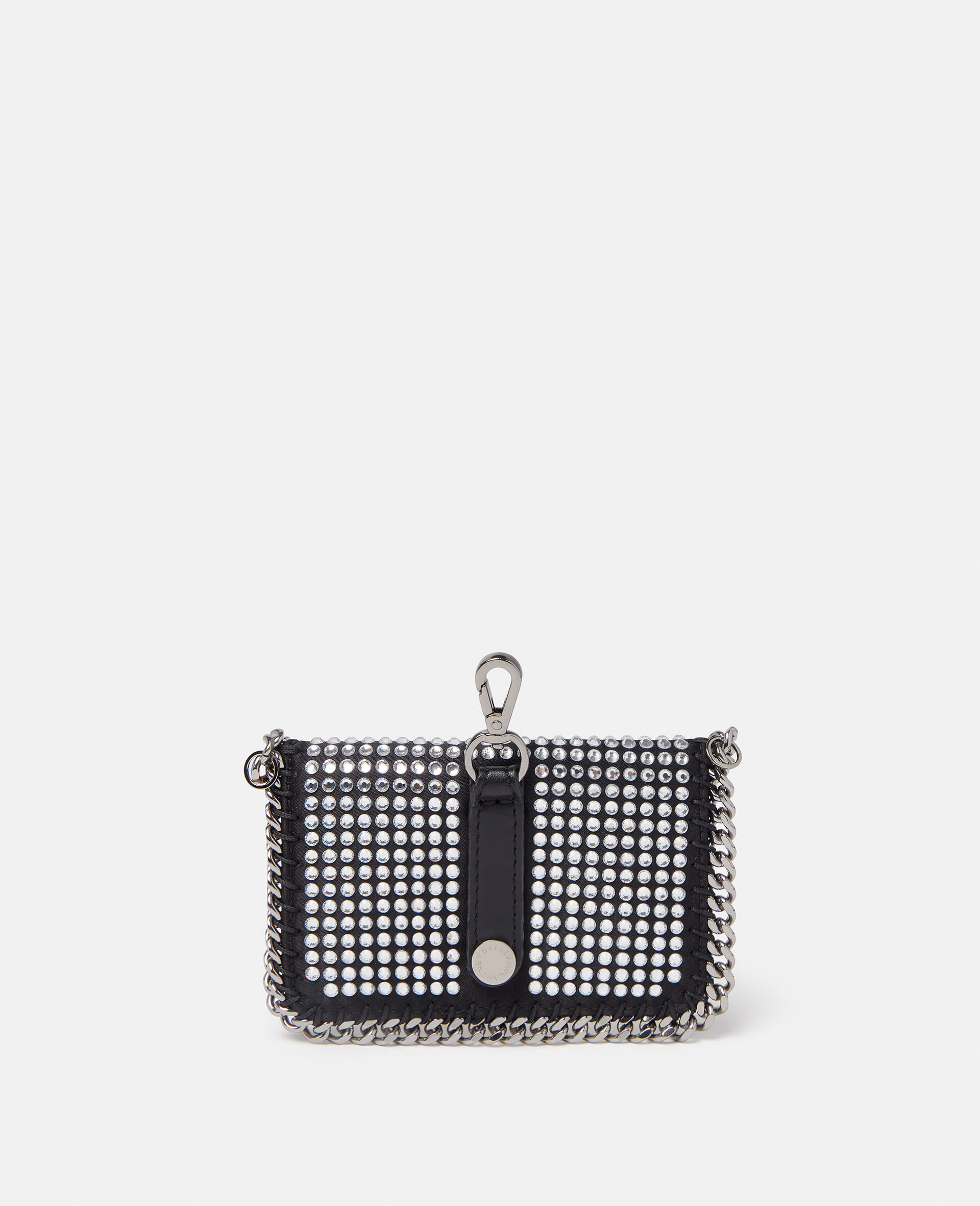 Falabella Crystal Cardholder on Chain-Black-large image number 2
