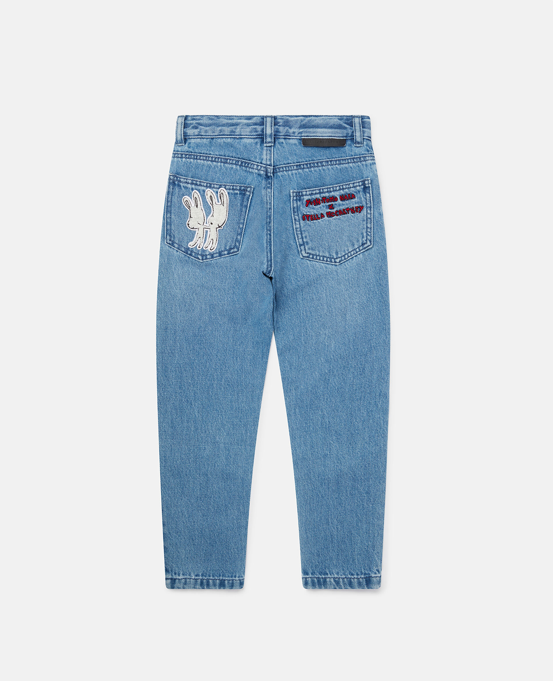 Yoshitomo Nara Patch Embroidery Jeans-Blue-large image number 1