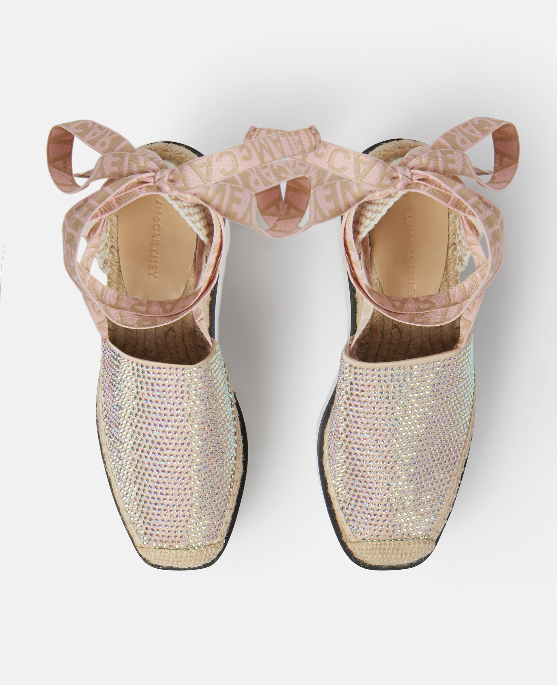 Gaia Crystal Platform Espadrilles-Black-large image number 3