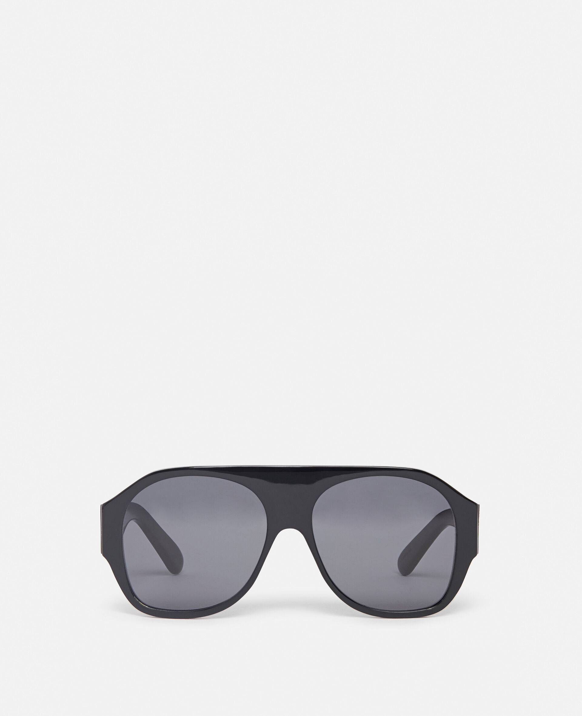 Logo Chunky Aviator Sunglasses-Black-large image number 0