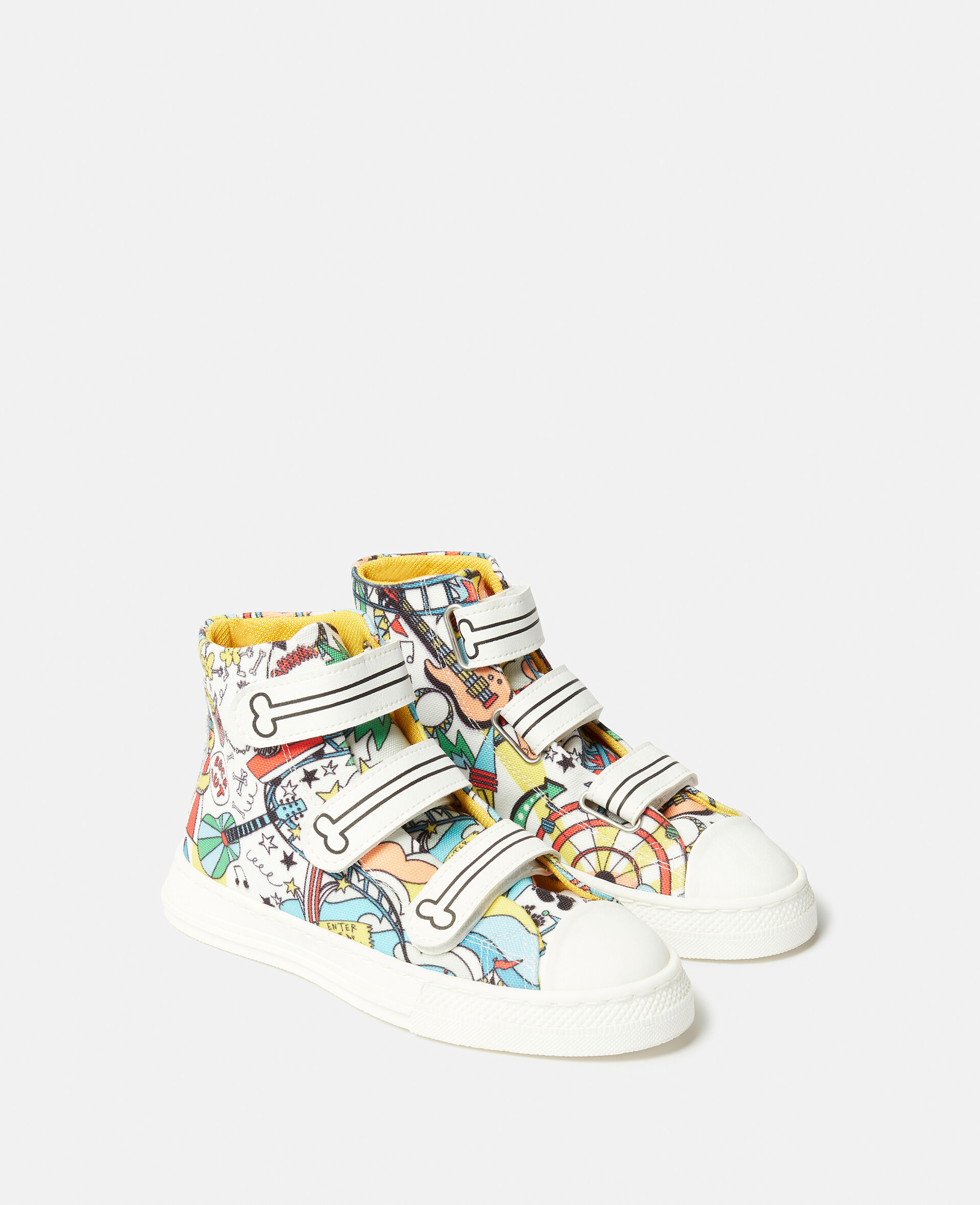 Funfair Print High-Top Trainers-Multicolour-large image number 1