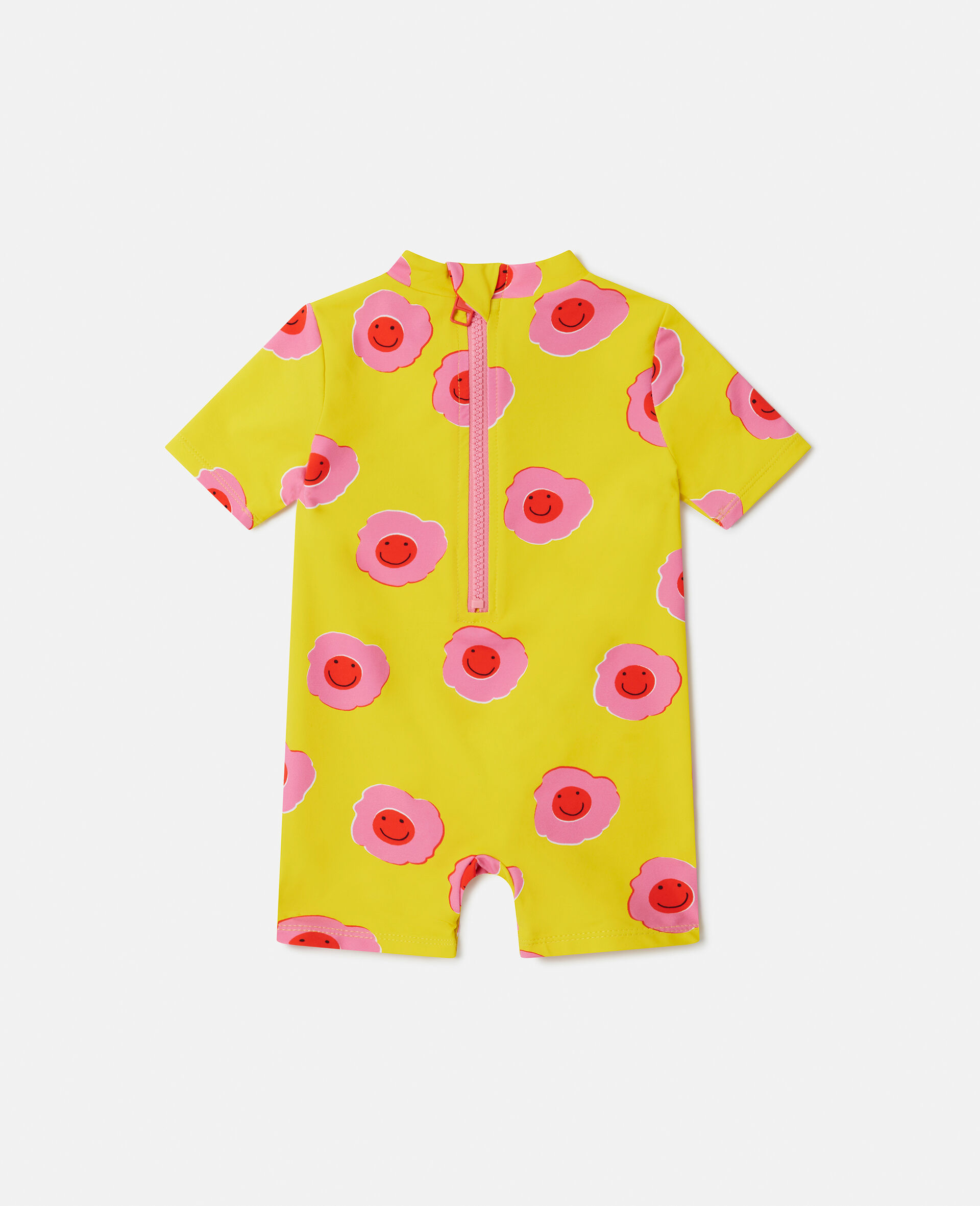 Graphic Flower Print Frill All-in-One Swimsuit-Multicolour-large image number 2