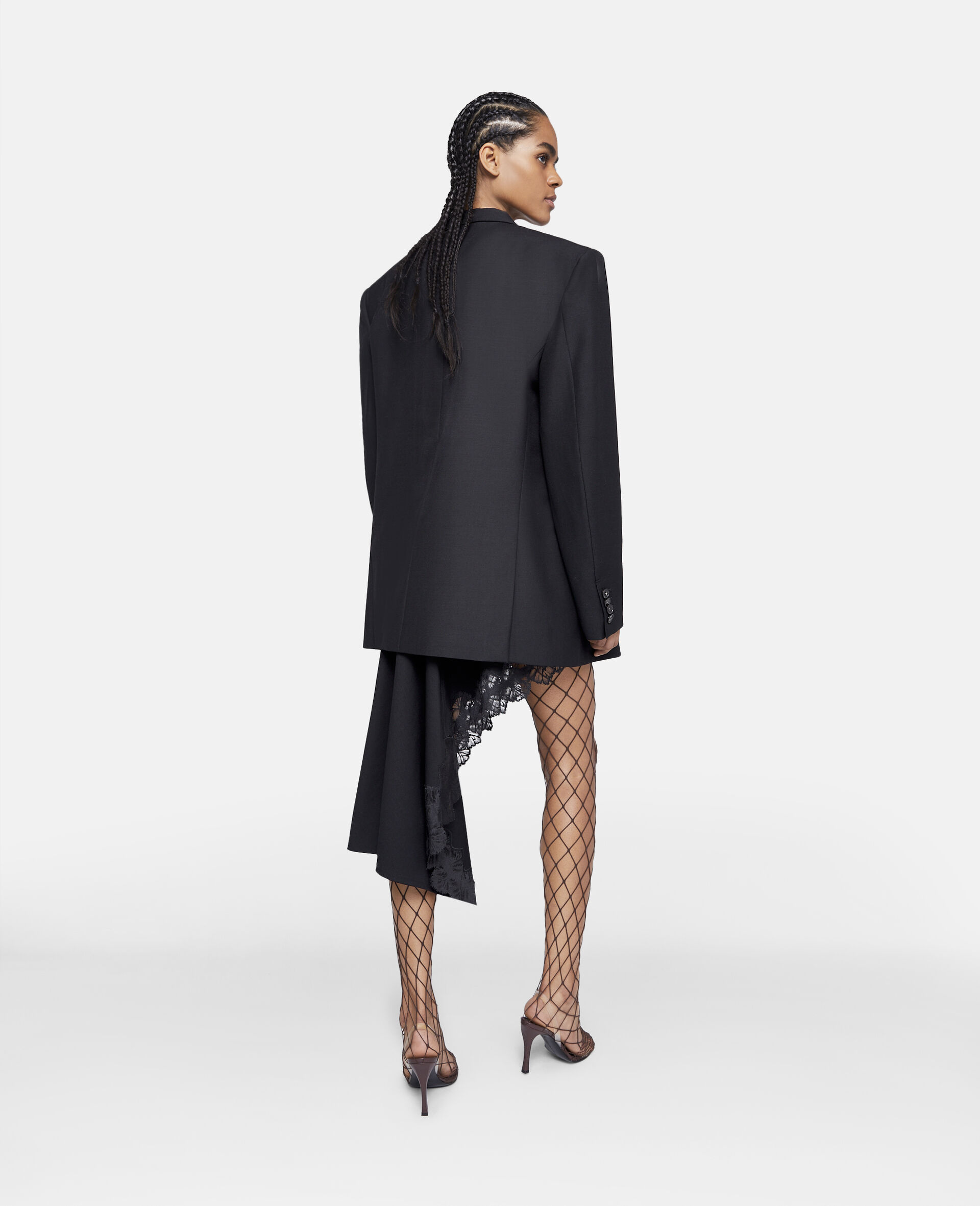 Oversized Double-Breasted Blazer-Black-large image number 2