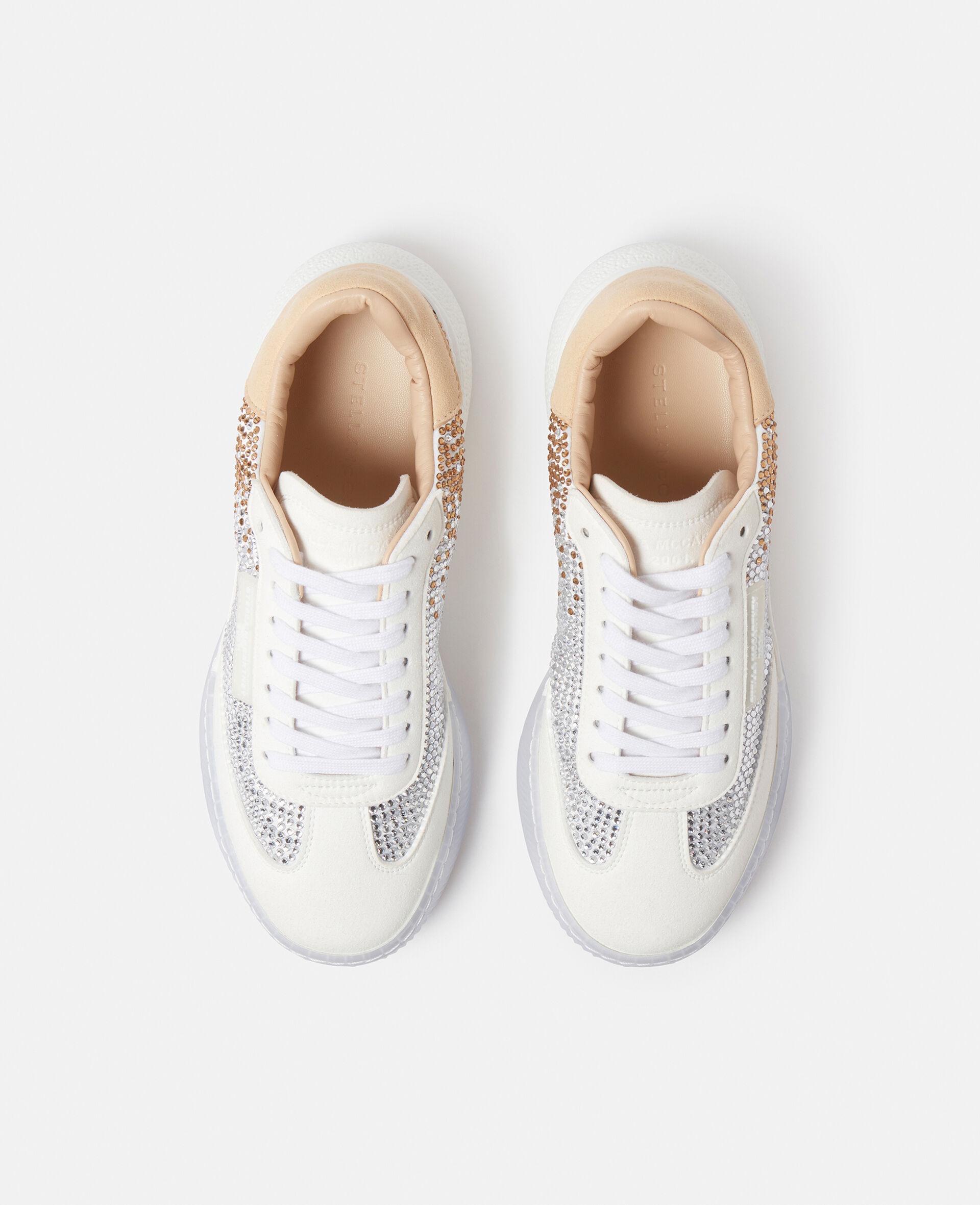 Loop Crystal Degradé Lace-Up Trainers-Multicolour-large image number 3