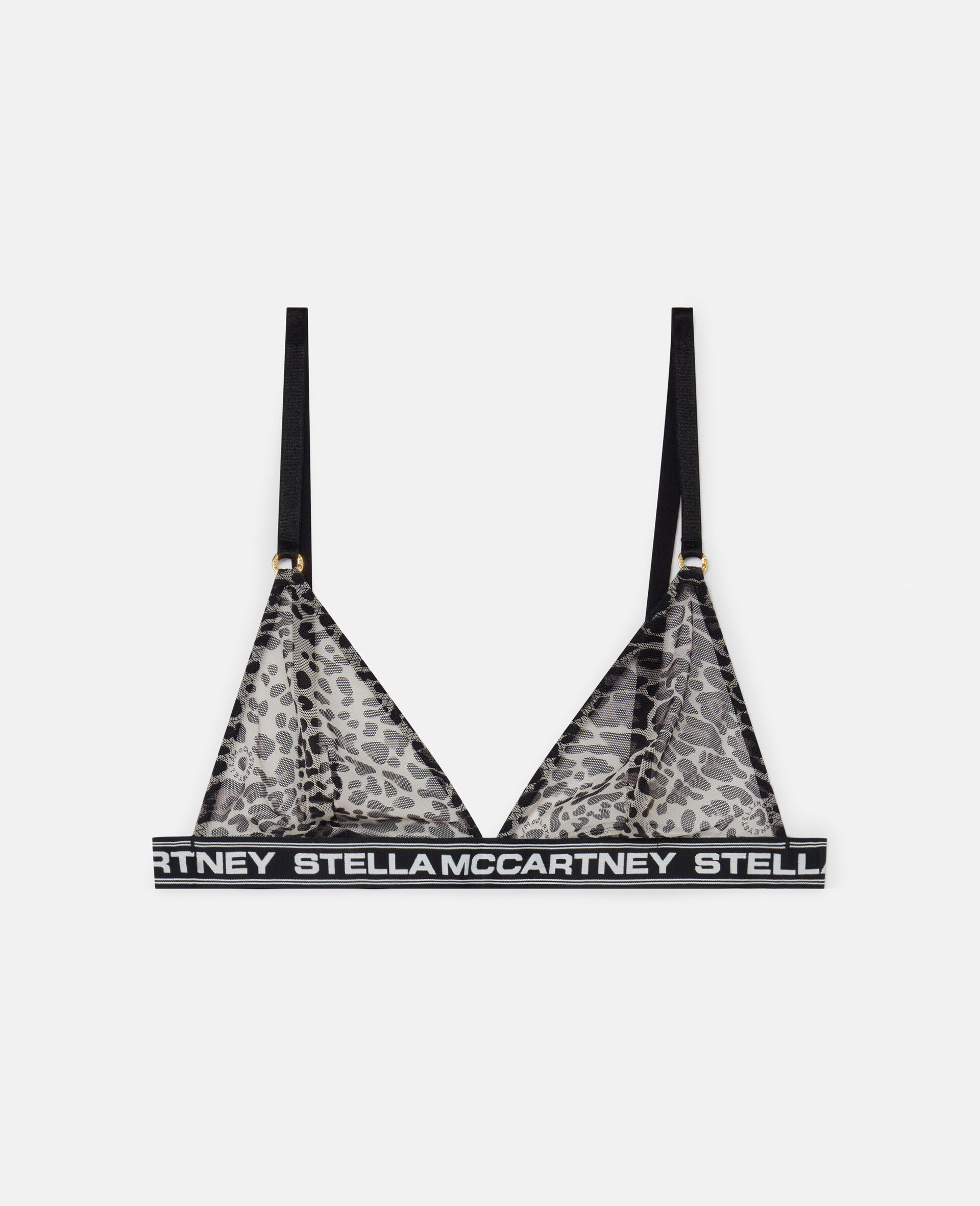 Leopard Print Mesh Bralette-Grey-large image number 0