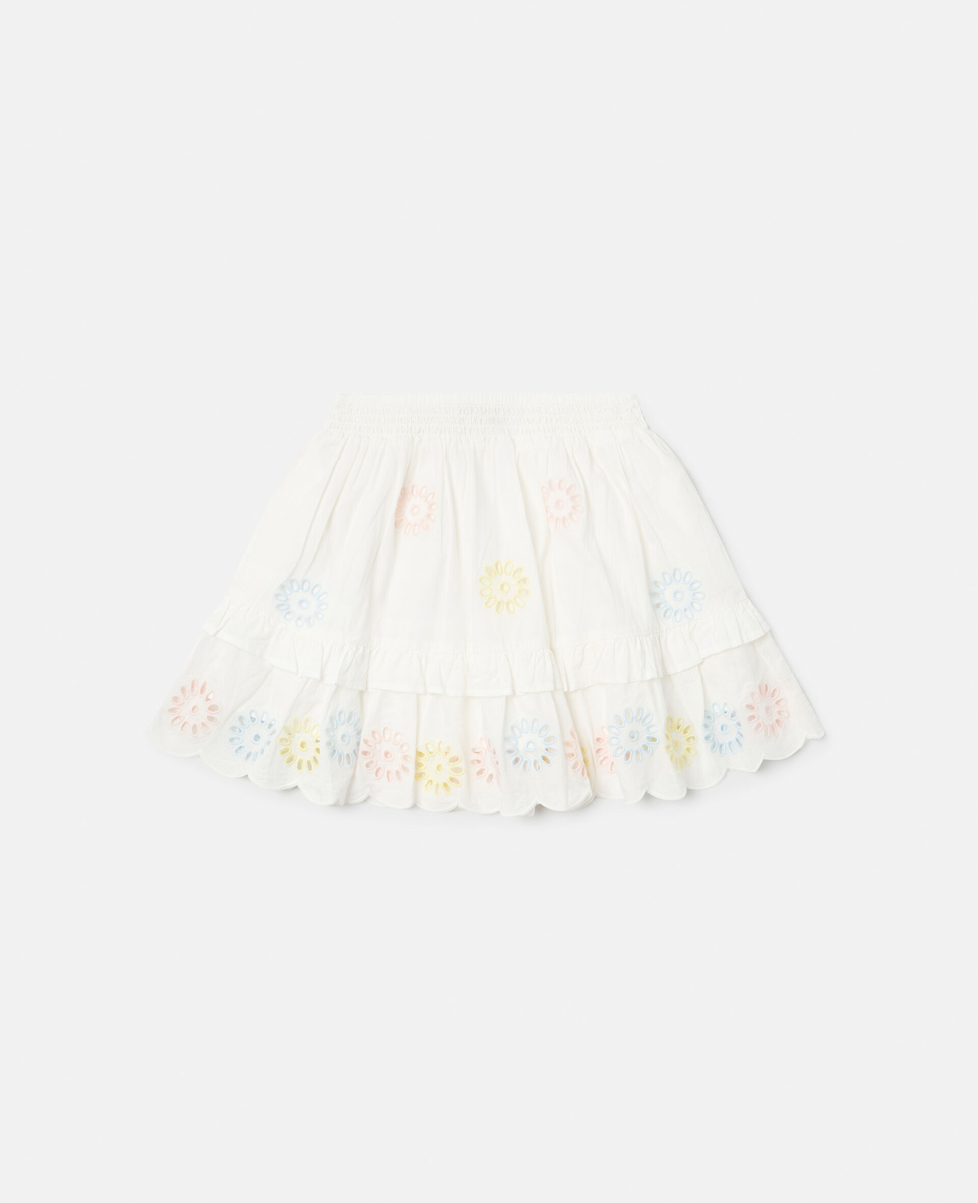 Flower Crochet Flared Skirt-Pink-large image number 0