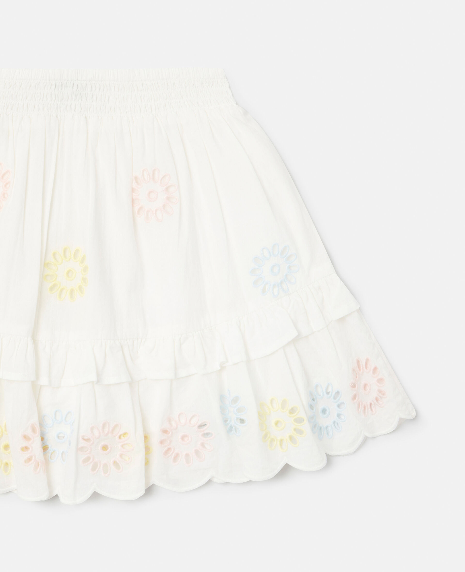 Flower Crochet Flared Skirt-Pink-large image number 3