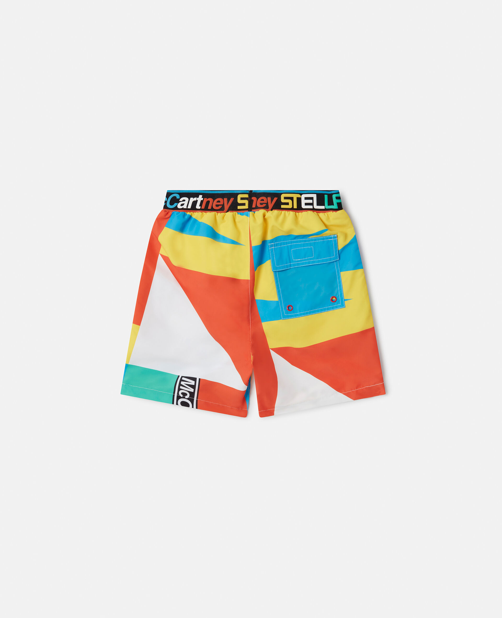 Geometric Print Active Swim Shorts-Multicolour-large image number 2
