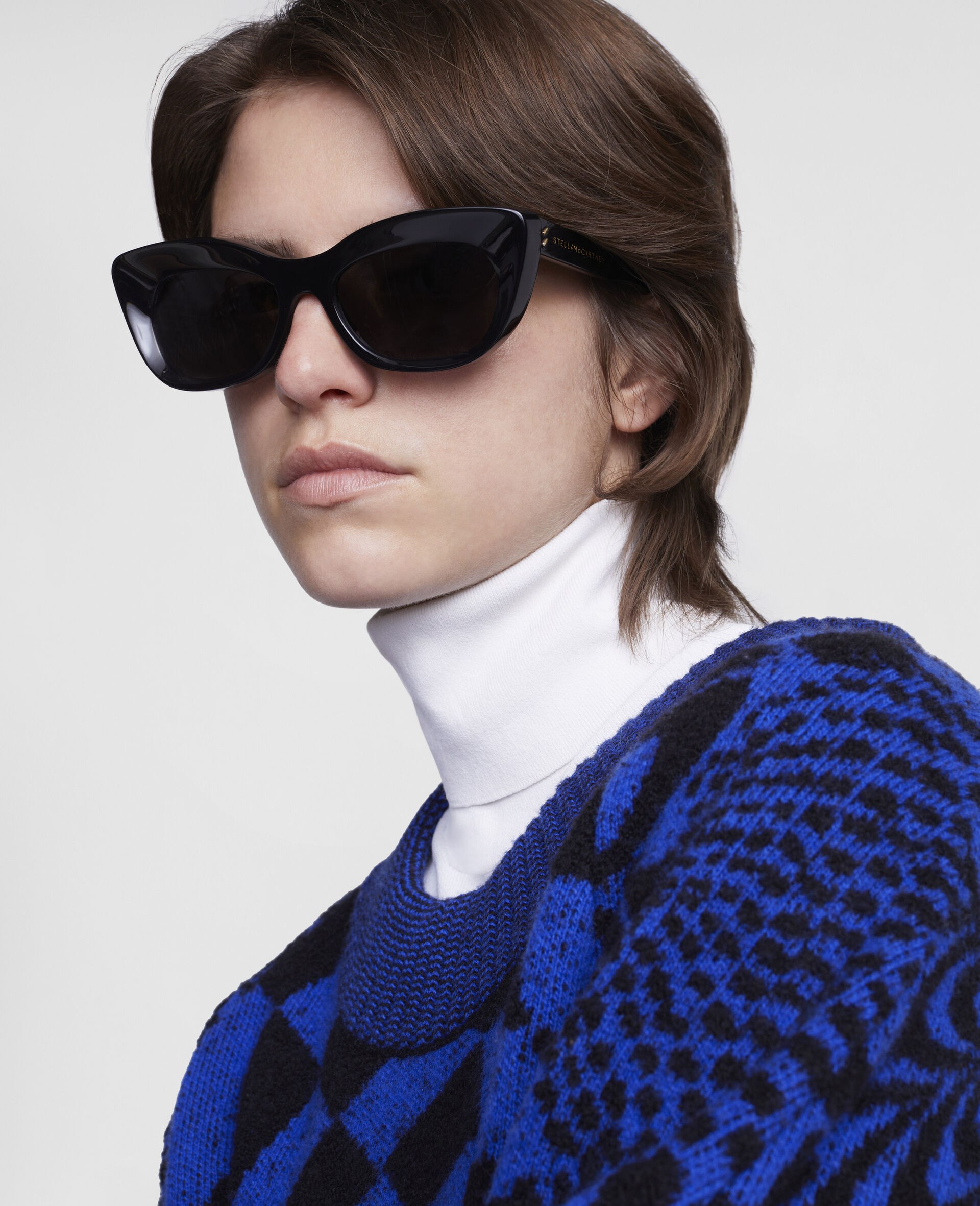 Cat-Eye Sunglasses-Black-large image number 1