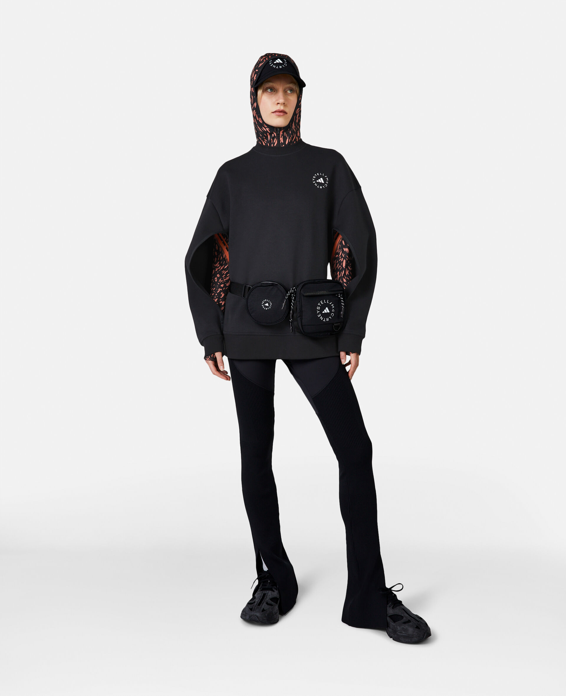 TruePurpose Split Sleeve Sweatshirt-Black-large image number 1