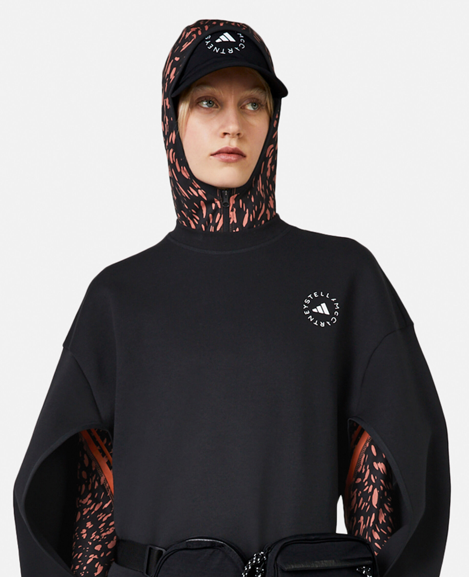 TruePurpose Split Sleeve Sweatshirt-Black-large image number 3