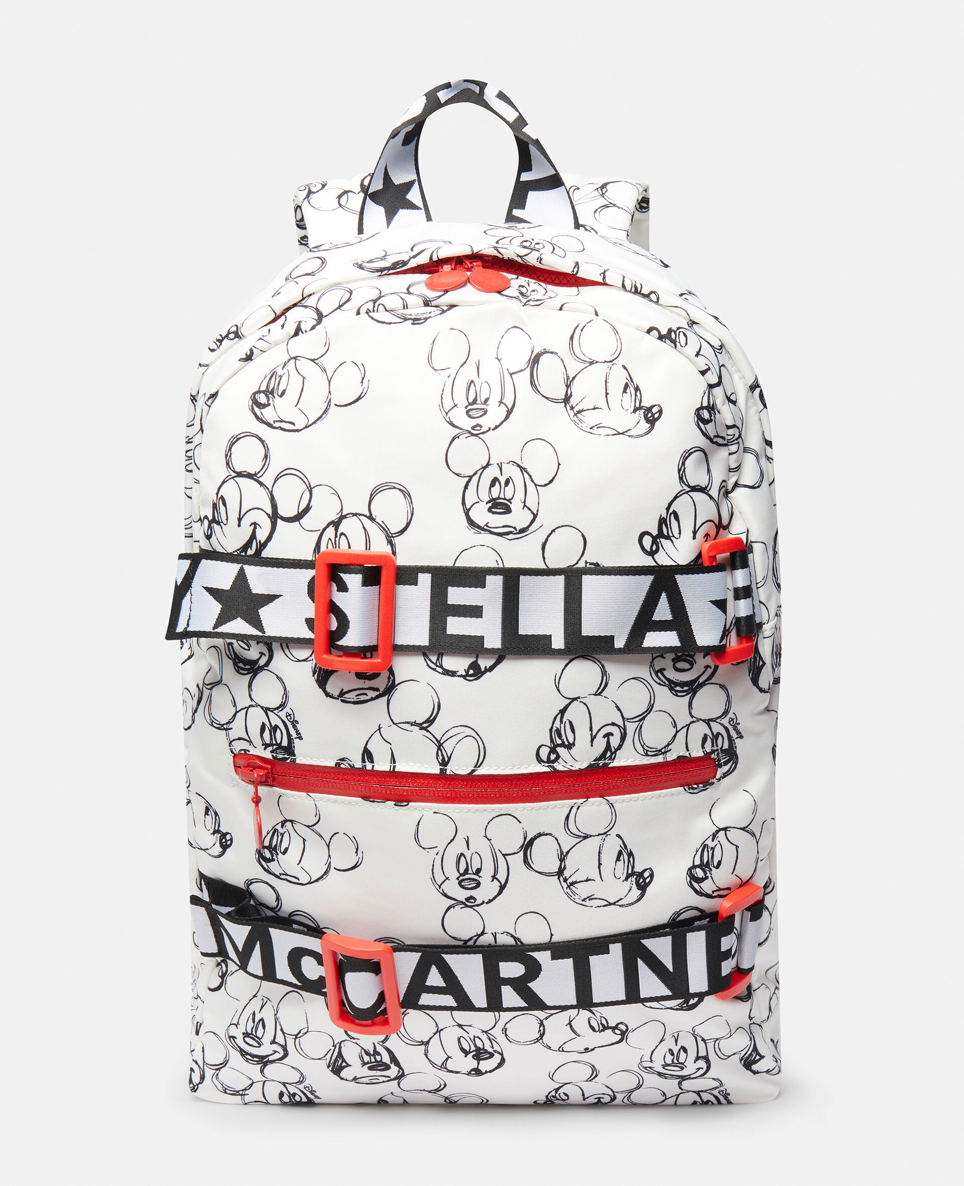 Fantasia Mickey Print Backpack-White-large image number 0