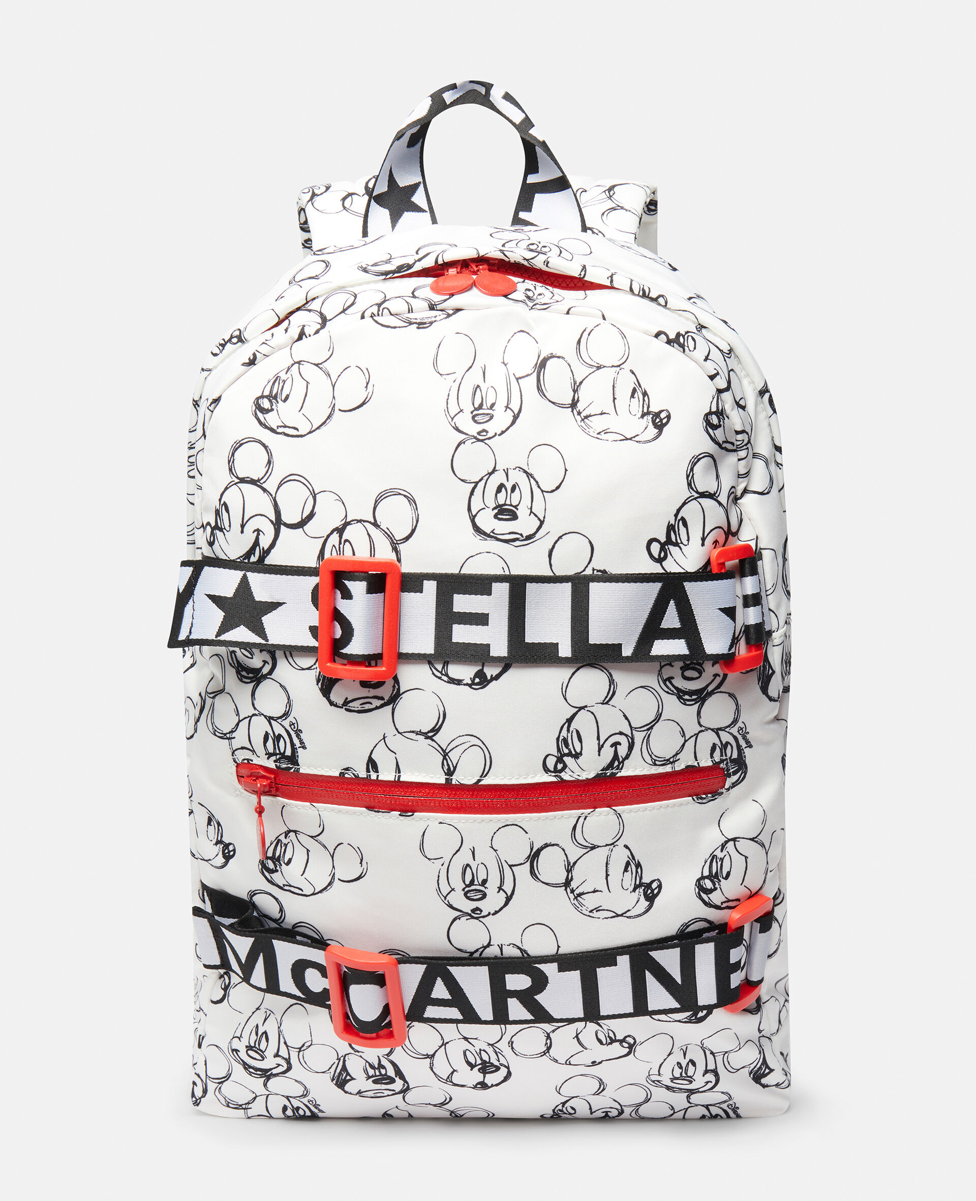 Fantasia Mickey Print Backpack-White-large