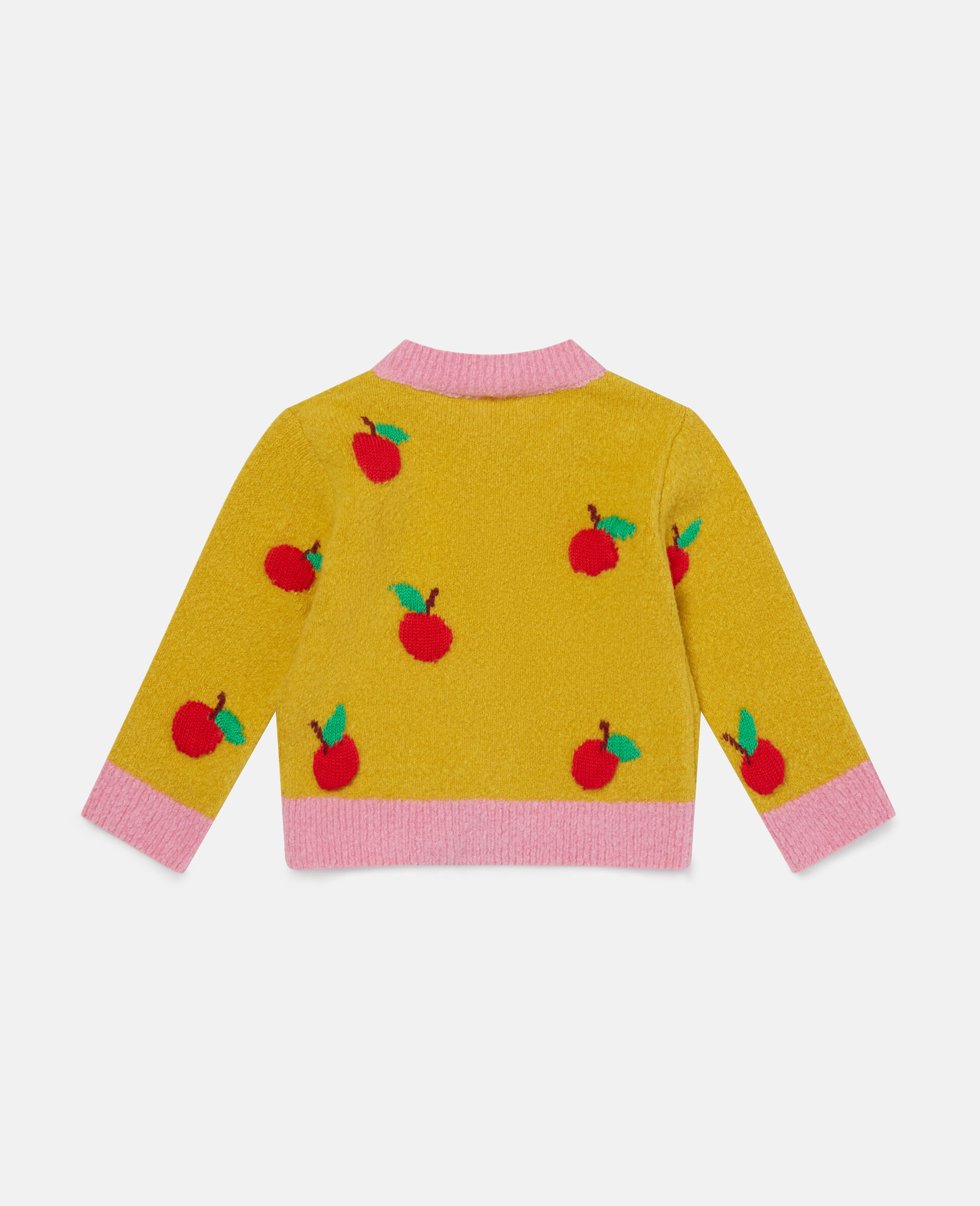 Apple Knit Cardigan-Yellow-large image number 2