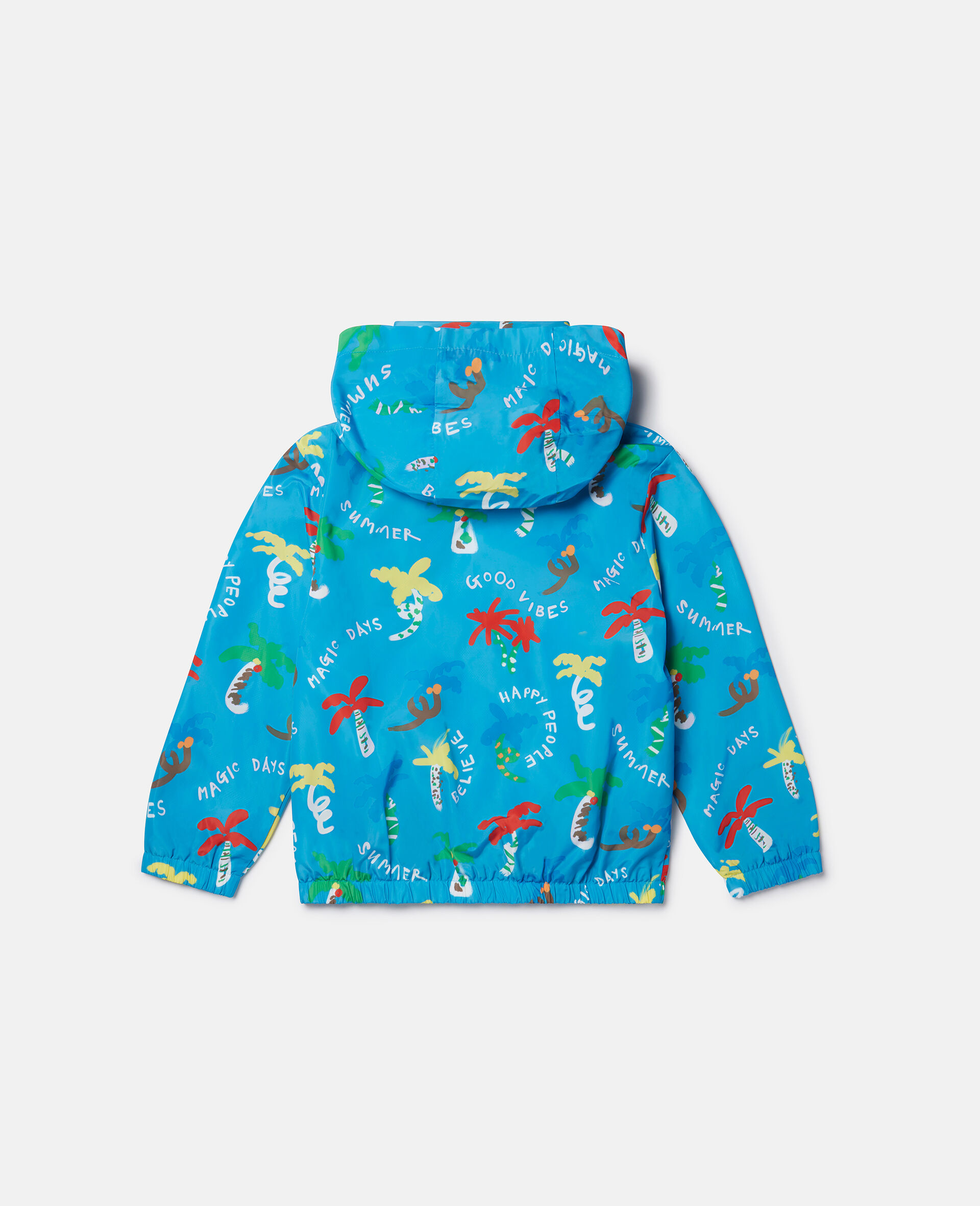 Good Vibes Palm Print Jacket-Blue-large image number 2