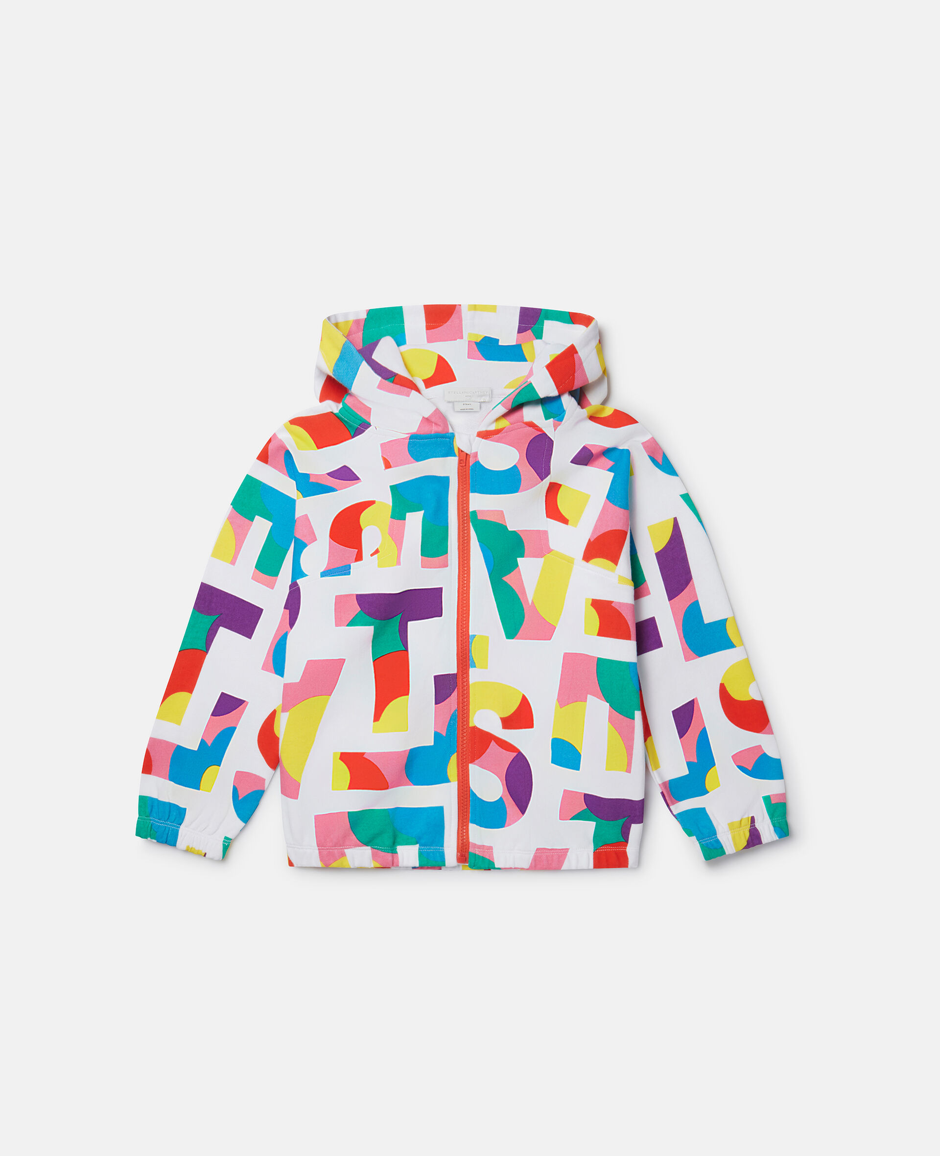 Stella Logo Pop Zip Hoodie-White-large image number 0