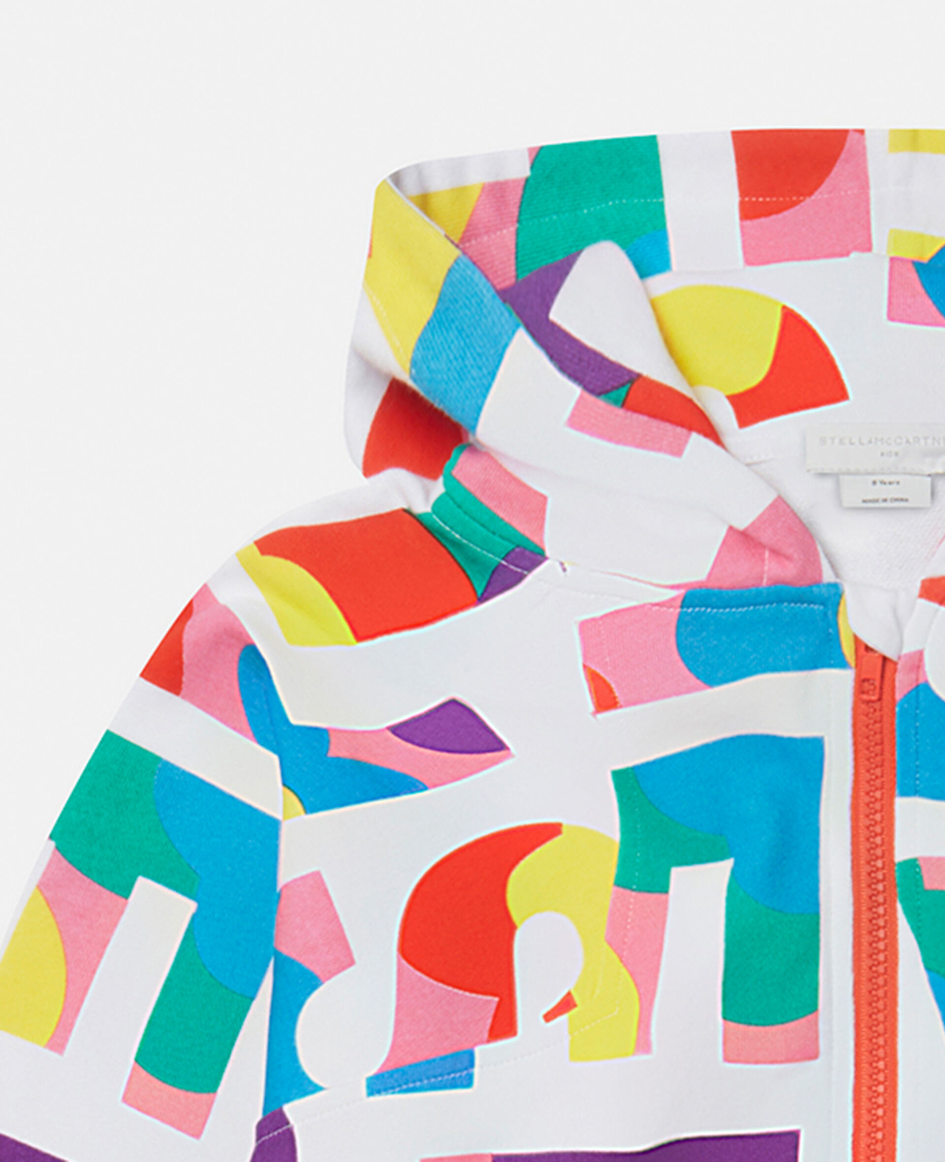 Stella Logo Pop Zip Hoodie-White-large image number 1
