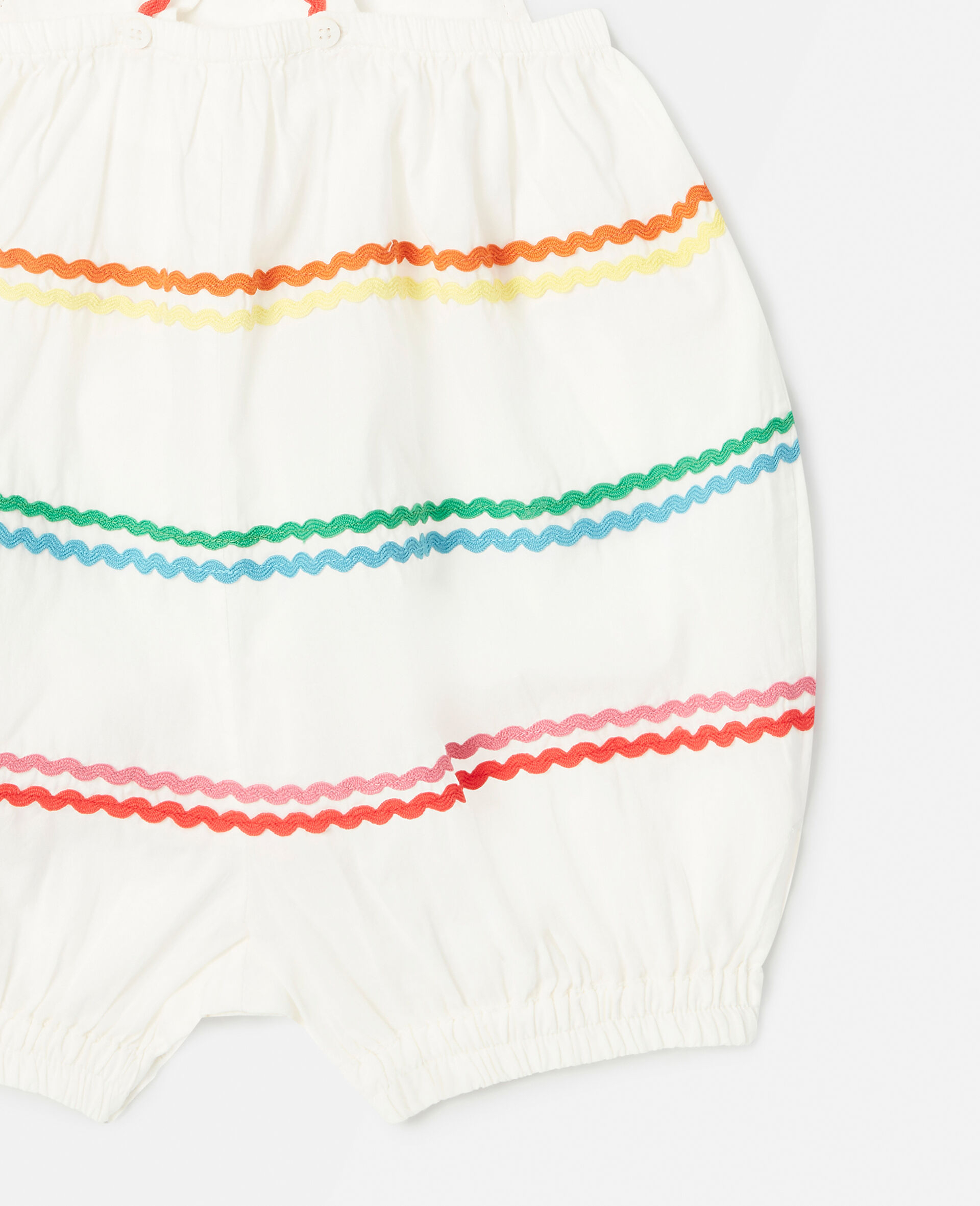 Squiggle Line Embroidery Romper-White-large image number 3